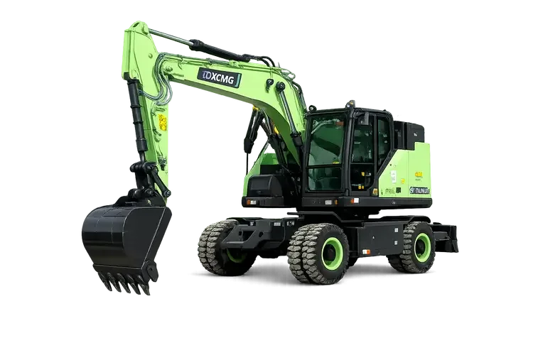 XCMG XE160W-EV elektrisk hjulgrävare 19,7 ton för utsläppsfria gatuarbeten och stadsmiljö