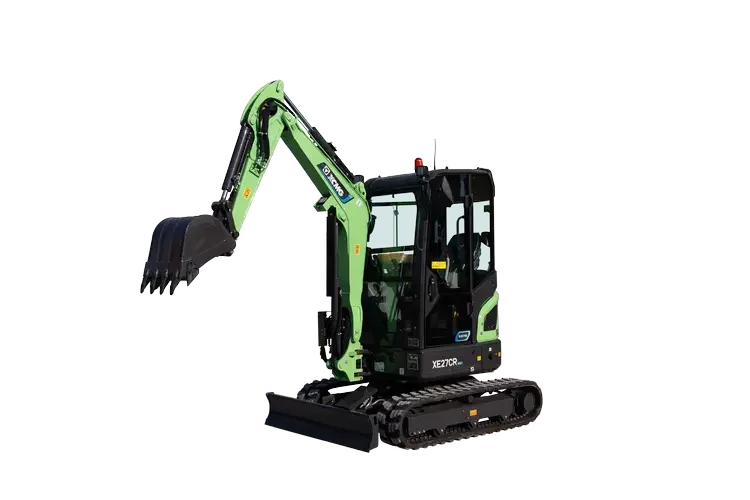 XCMG XE27CR-EV elektrisk minigrävare 2,1 ton för utsläppsfri grävning i stadsmiljö