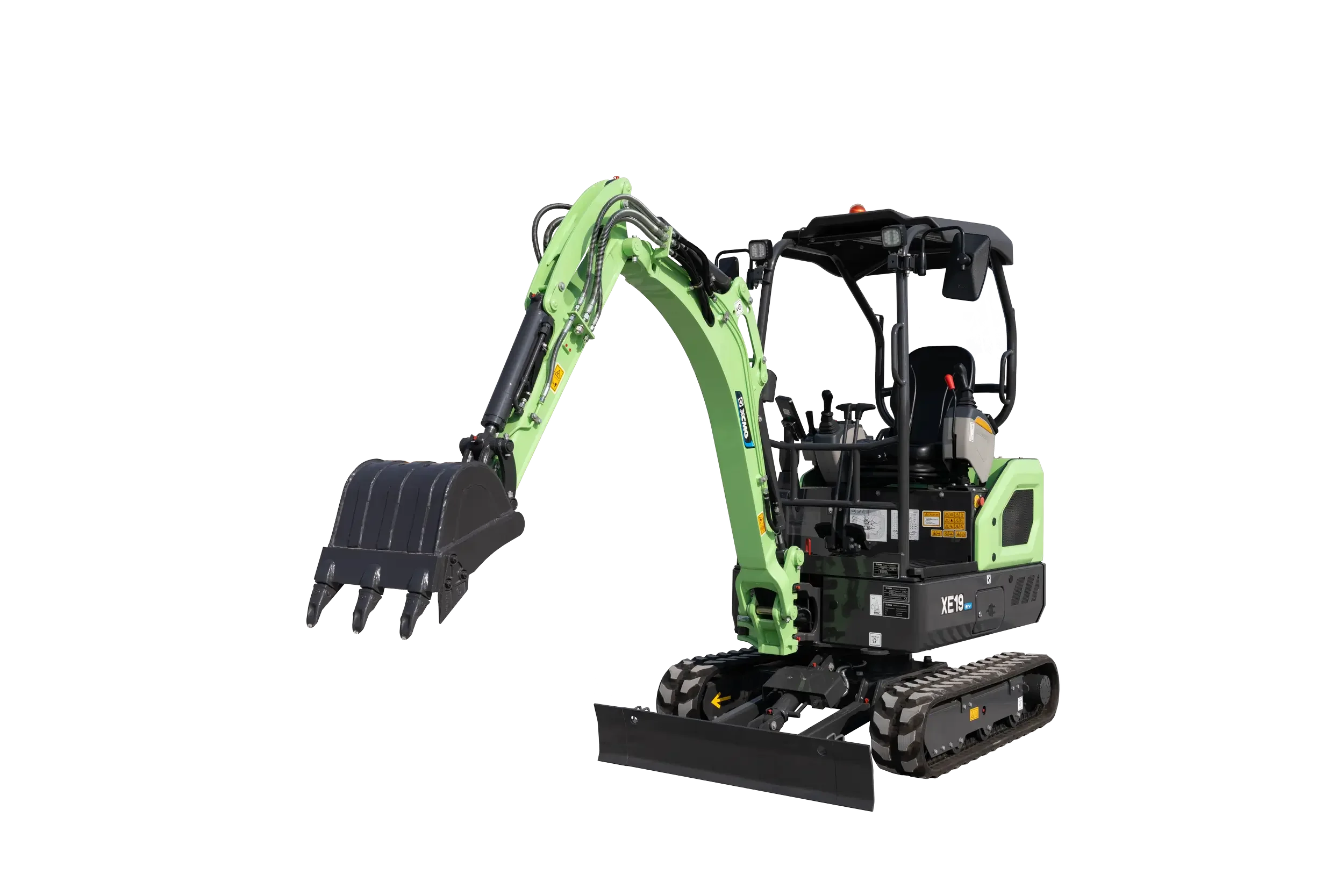 XCMG XE19-EV elektrisk minigrävare 2 ton för utsläppsfria grävarbeten inomhus och i trånga miljöer