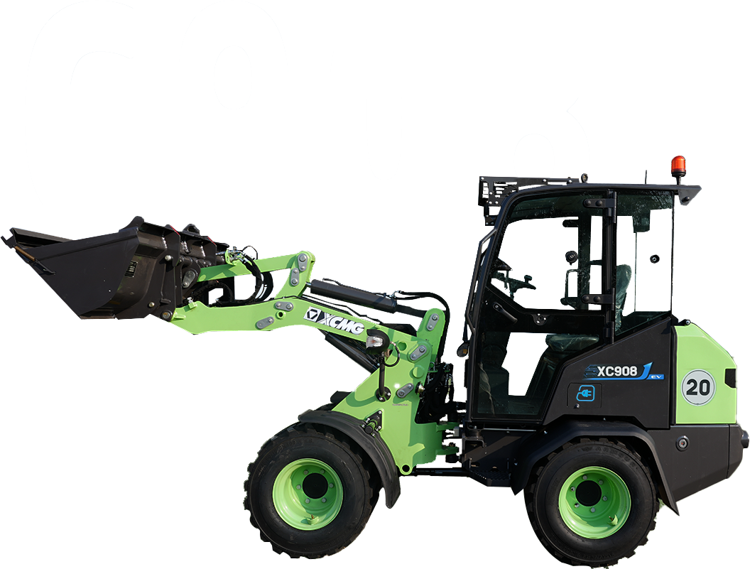 XCMG XC908-EV elektrisk hjullaster 2,8 tonn for utslippsfritt vedlikehold av eiendommer og trange rom