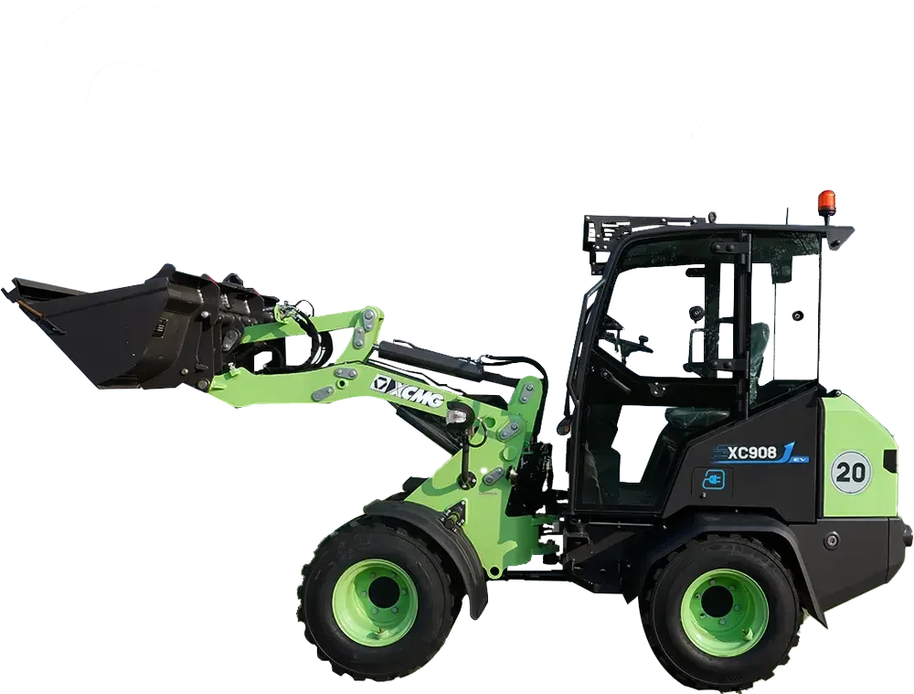 XCMG XC908-EV elektrisk hjullastare 2,8 ton för utsläppsfri fastighetsskötsel och trånga miljöer