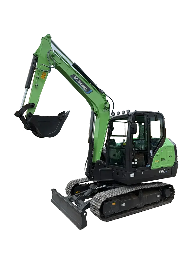 XCMG XE60-CREV eldriven minigrävare för inomhusrivning och utsläppsfria entreprenadjobb