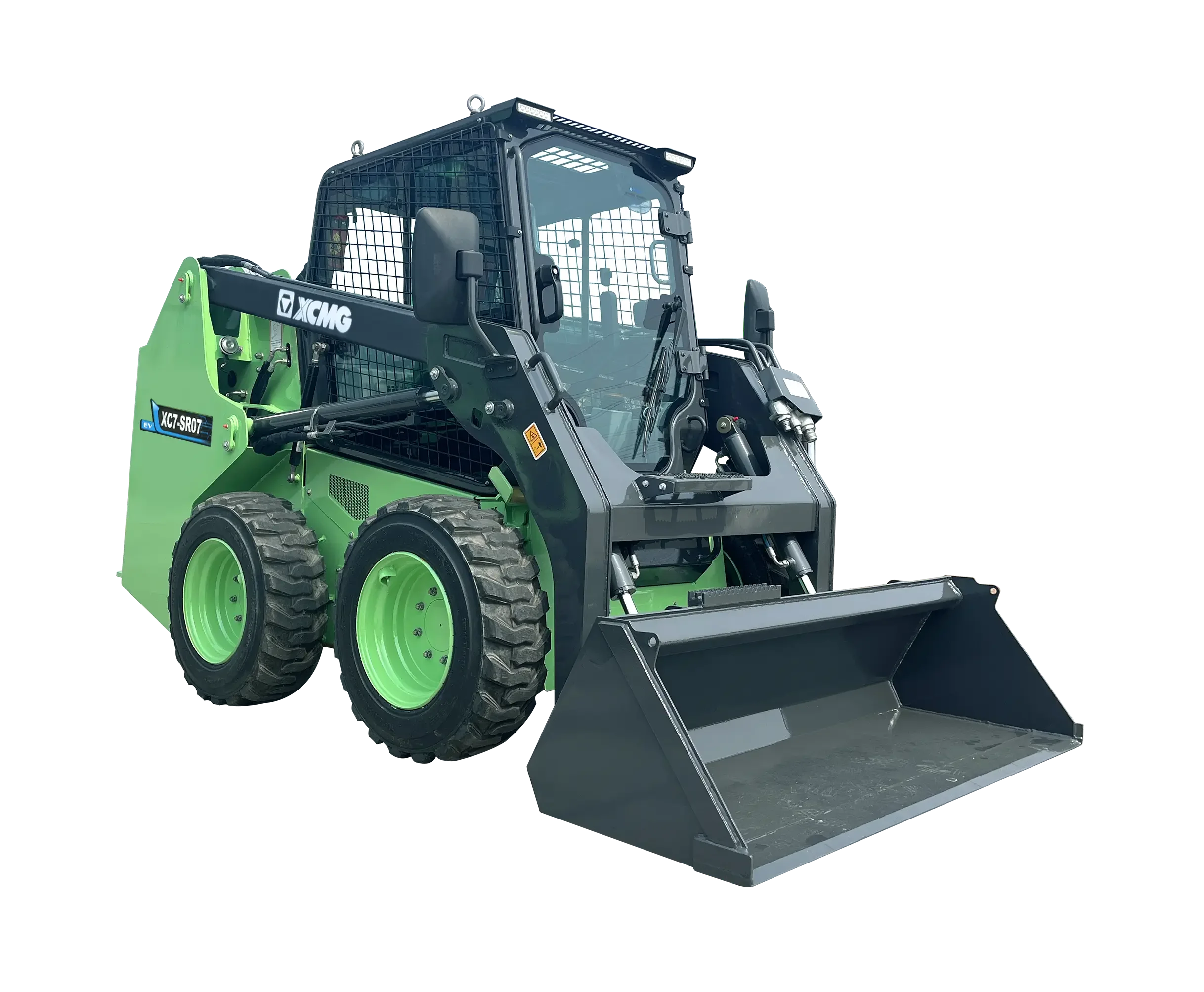 Electric skid steer loader for urban environments