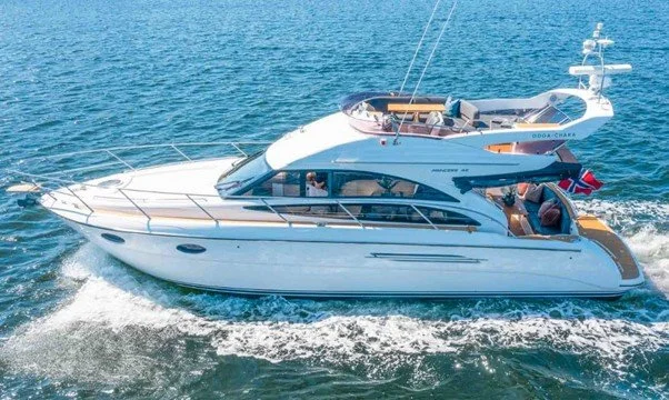 Princess P42 motor yacht cruising on the water