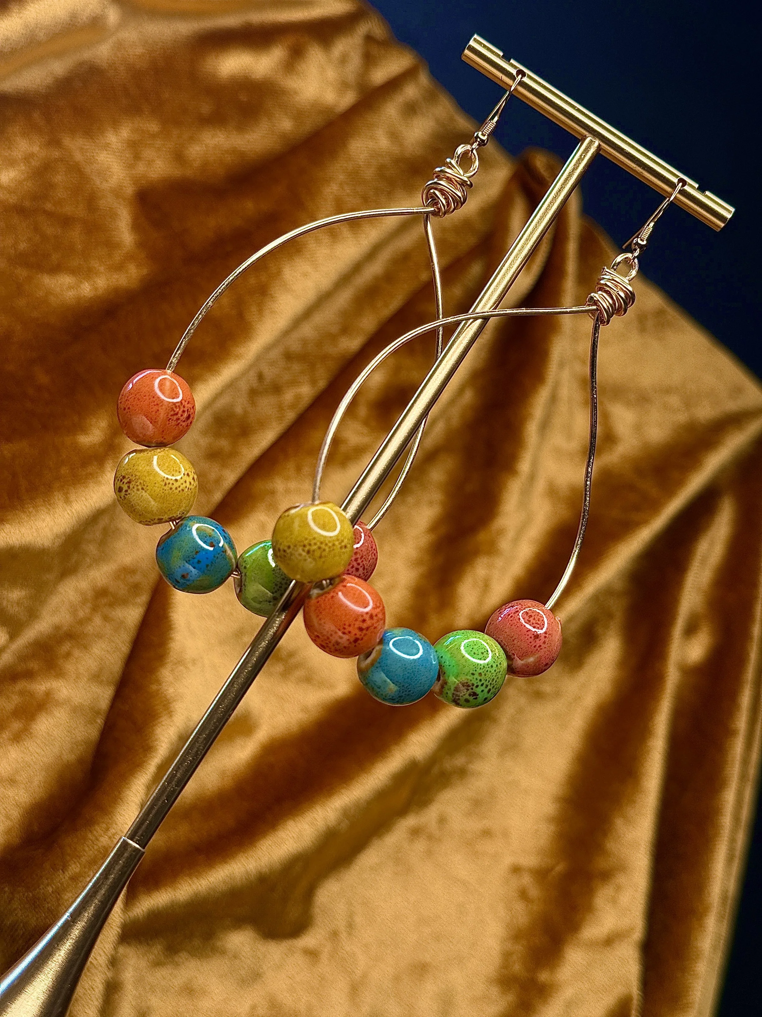 Colorburst Wire Hoop Earrings