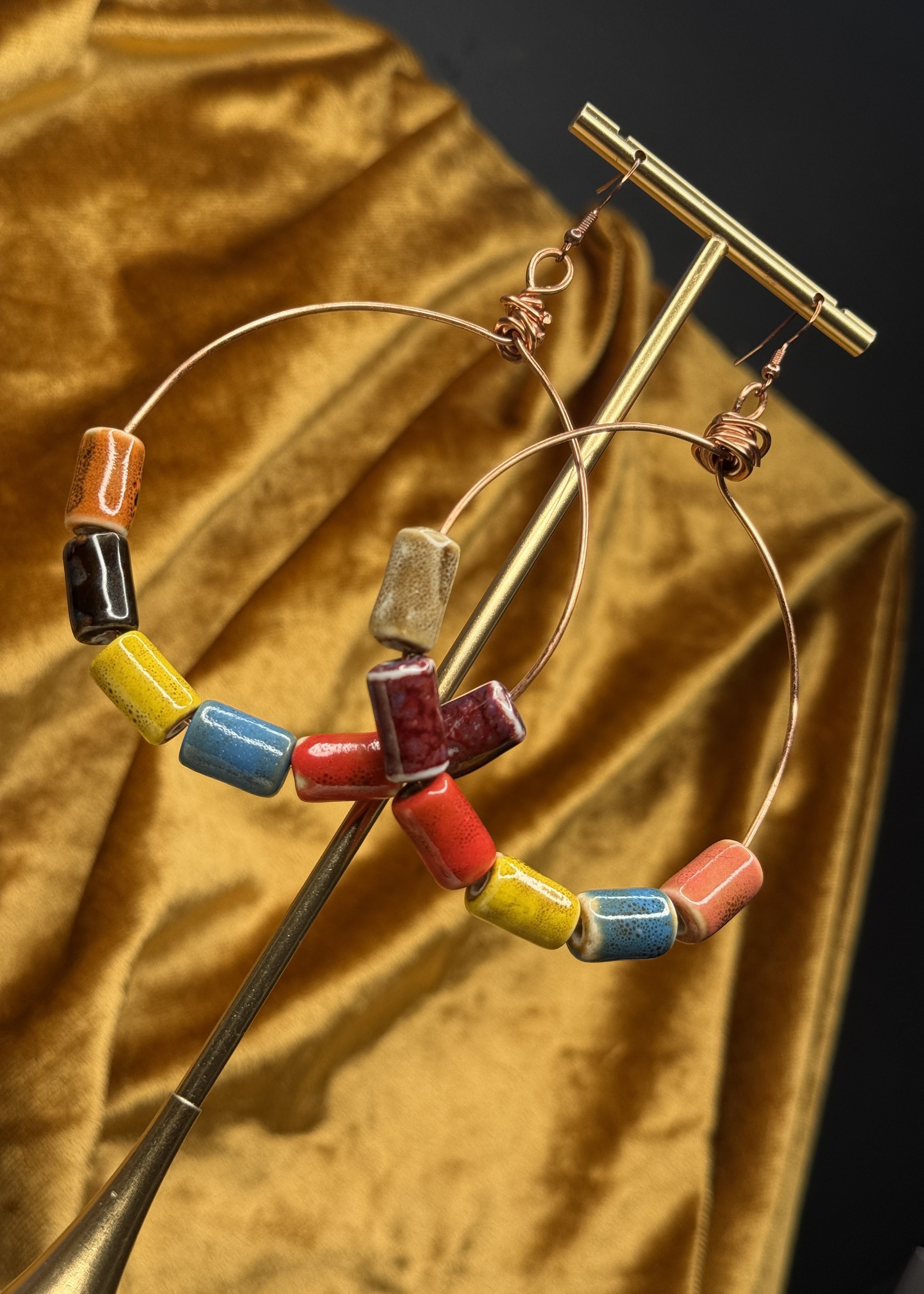 Color Pop Ceramic Hoop Earrings
