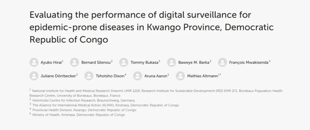 New Study Shows How SORMAS Strengthens Digital Surveillance and Outbreak Response in the DRC