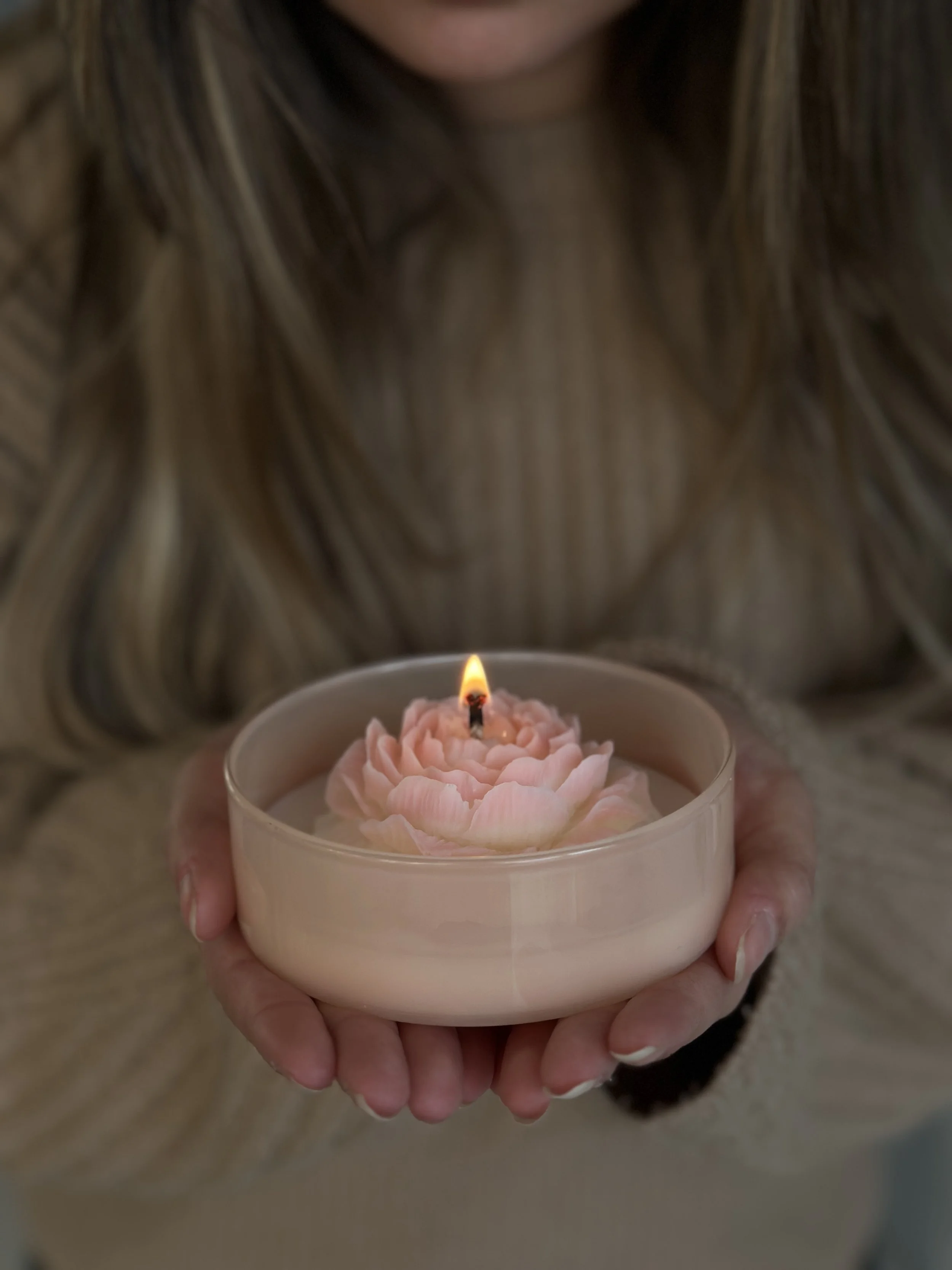 Bougie Fleur Romantique