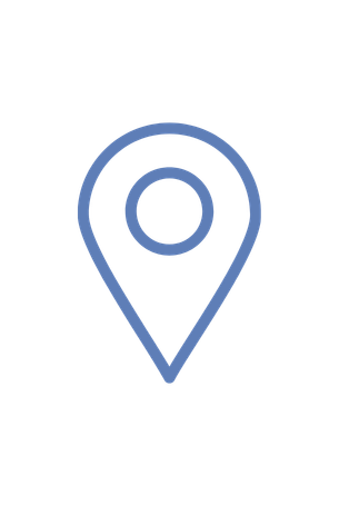 A blue pin location marker icon.