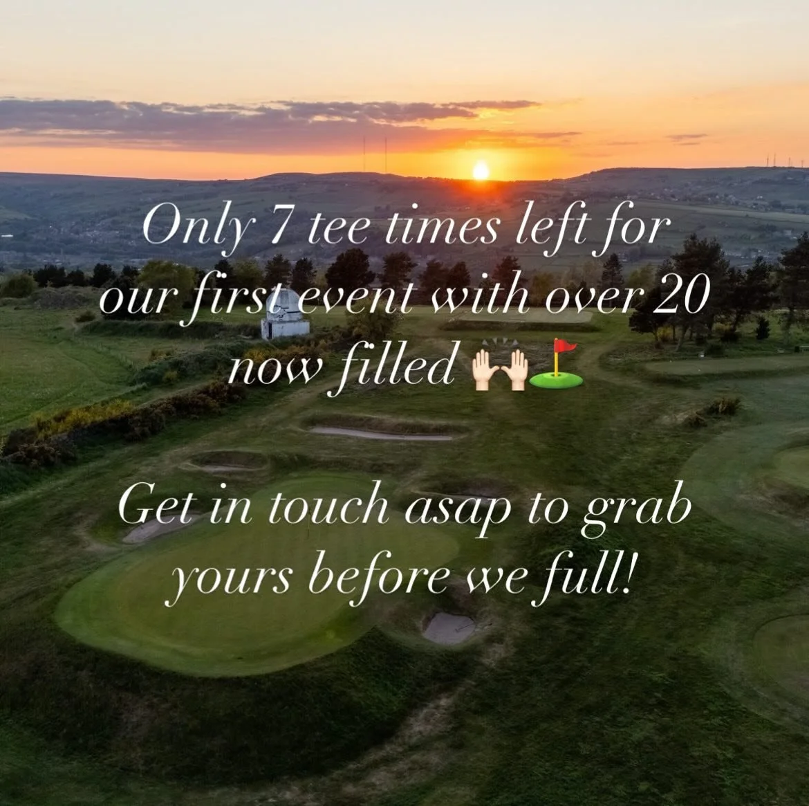 Only a few tee times left. Please get in touch to book yours before it&rsquo;s too late 🤞🏼⛳️