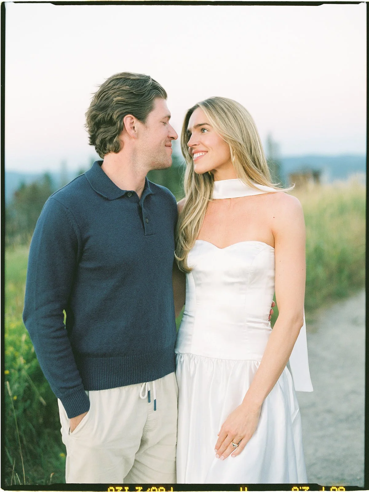 Wedding Couple Photographed on film by Canadian photographer Lauren Kurc