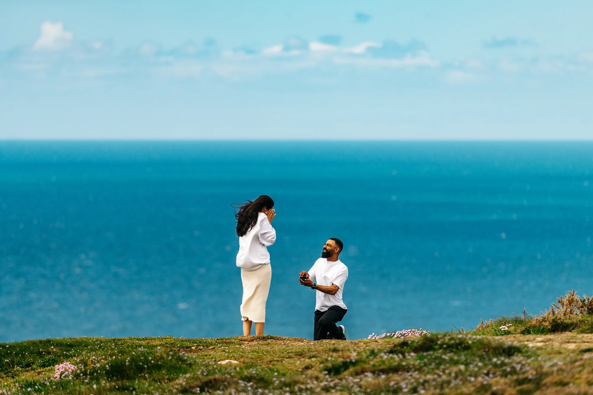 Engagement proposal photography in Cornwall
