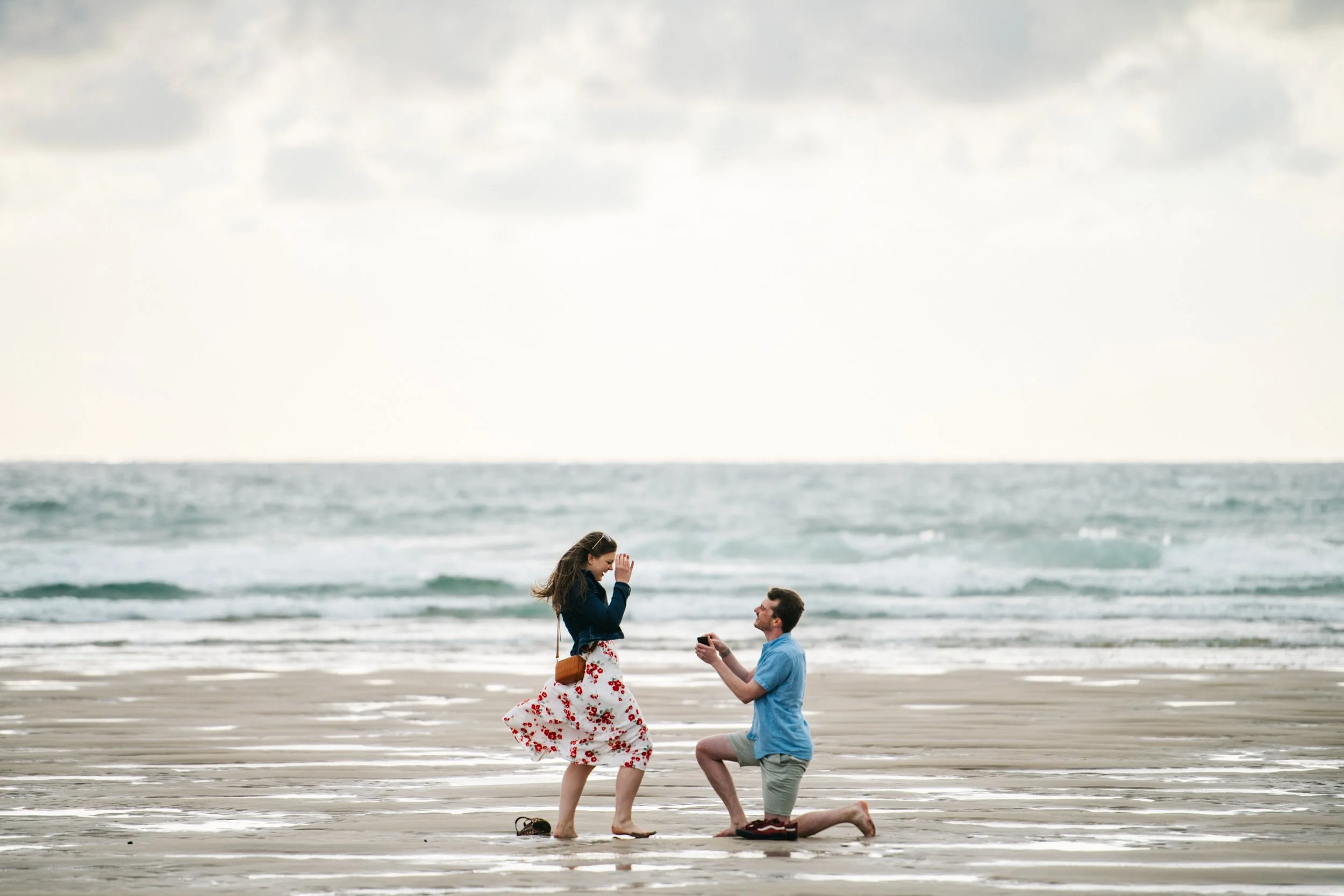 cornwall engagement proposal photographer