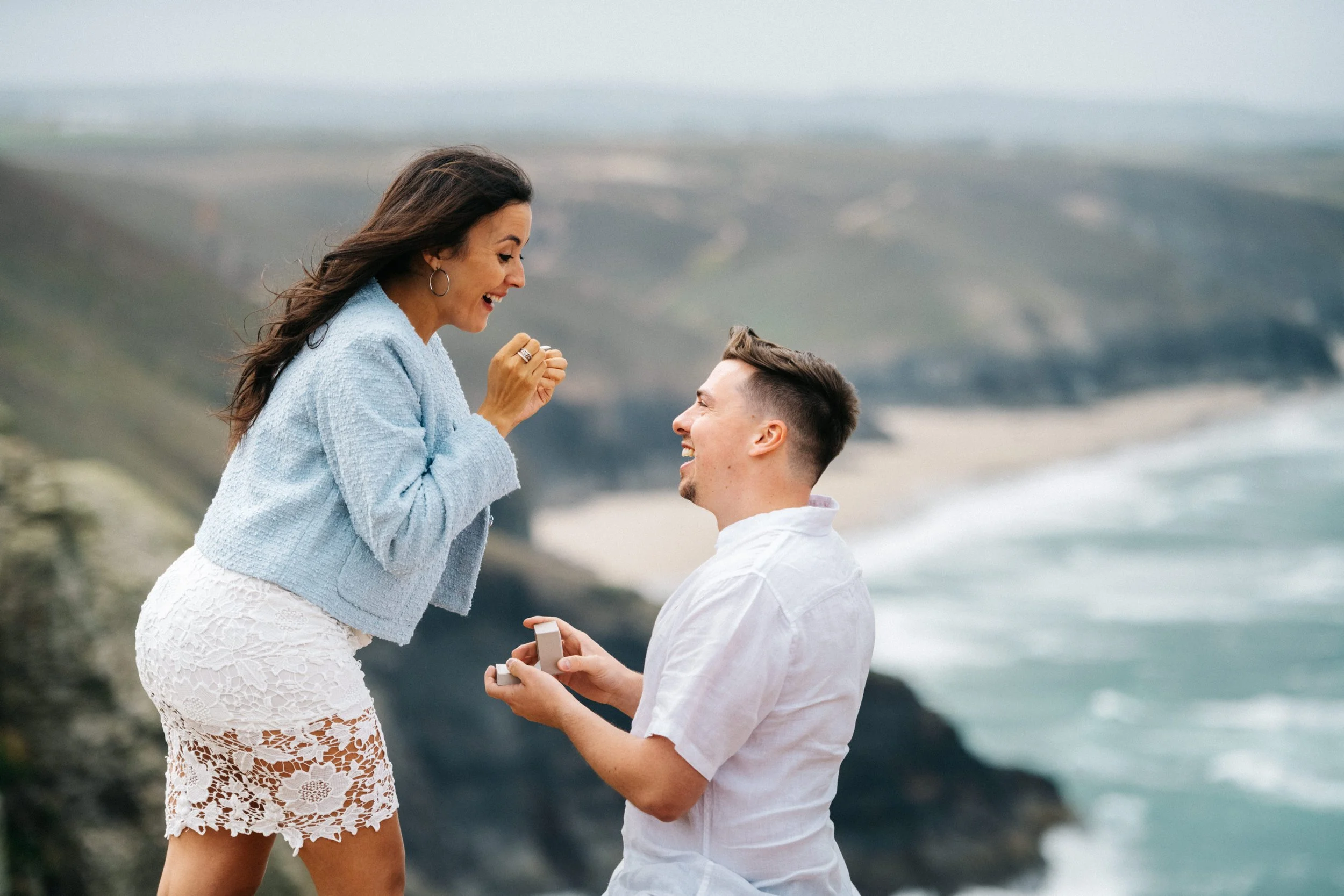 cornwall engagement proposal photographer