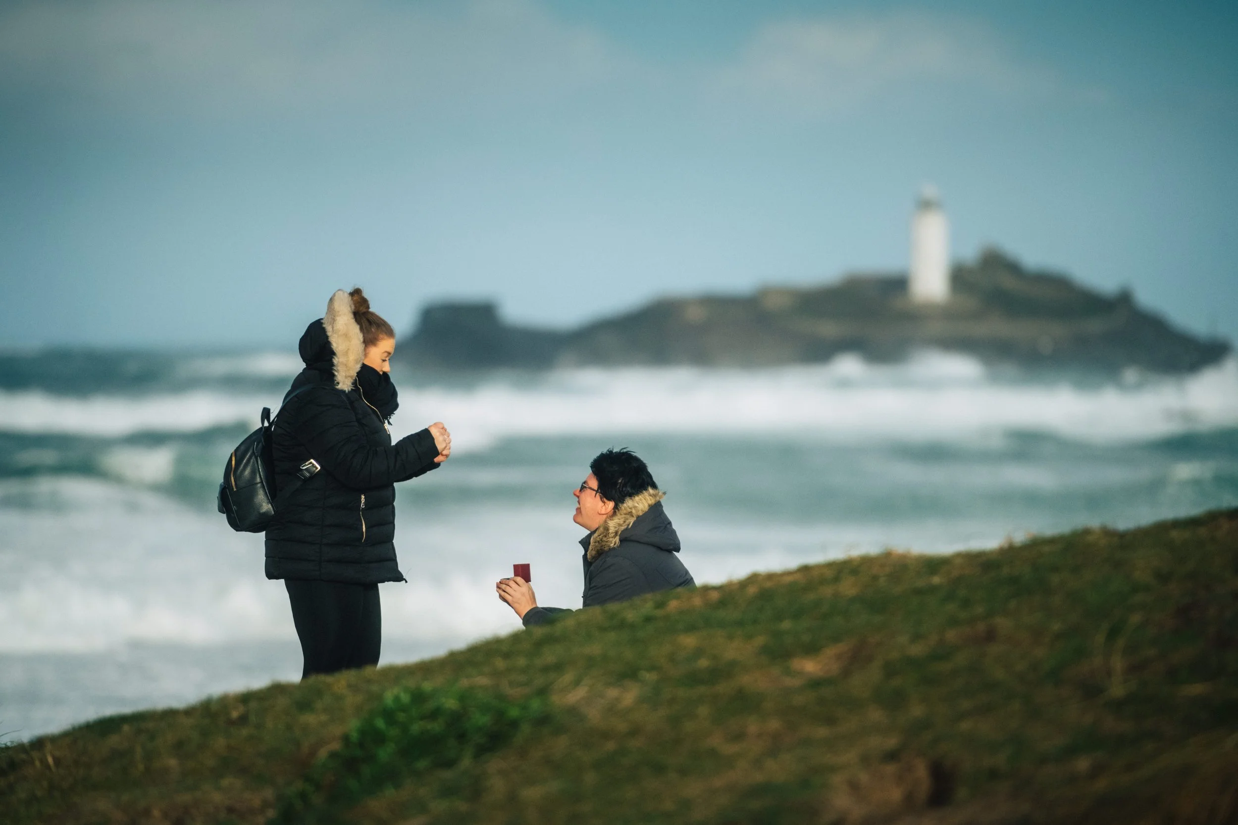 cornwall engagement proposal photographer