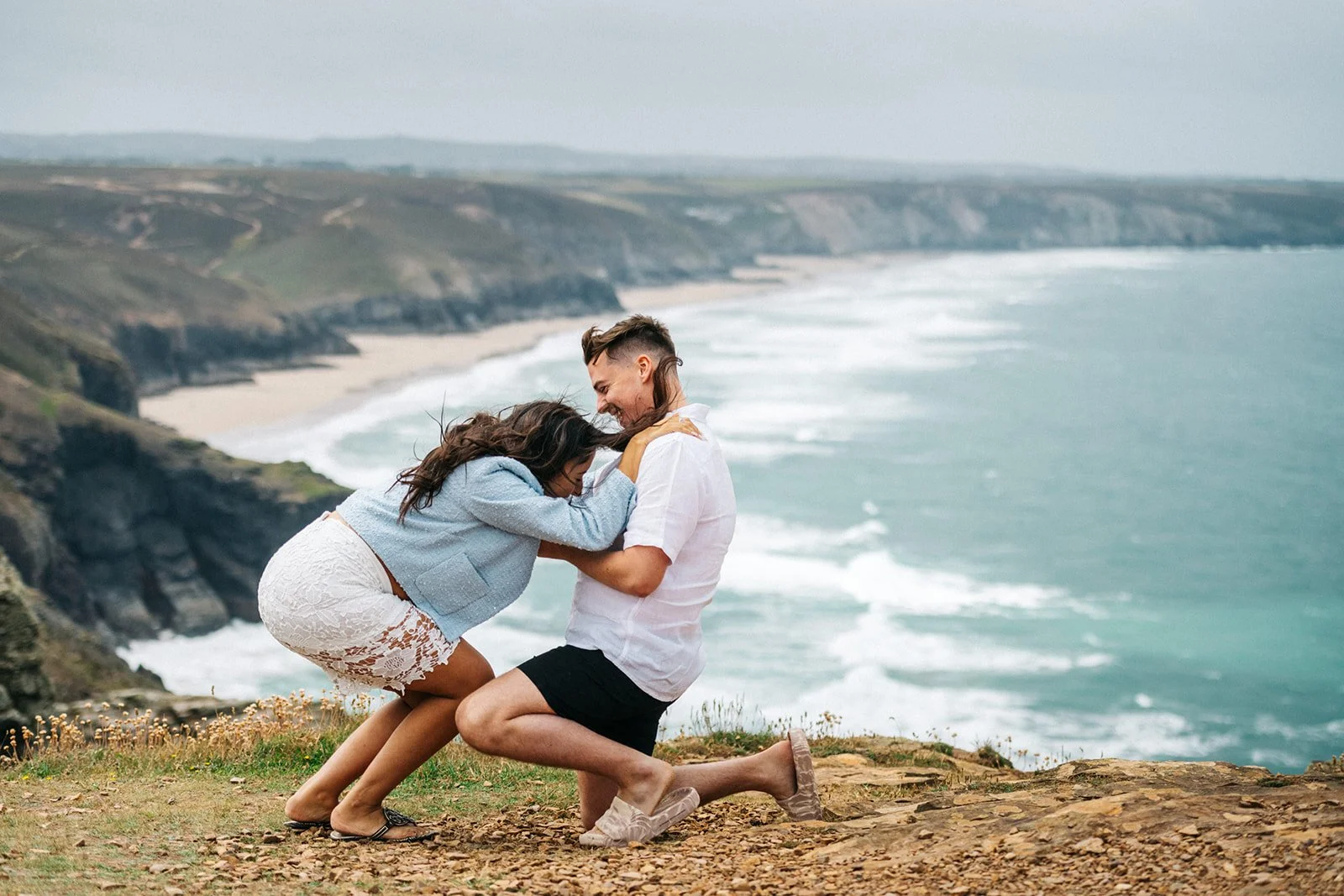Engagement proposal photography in Cornwall 