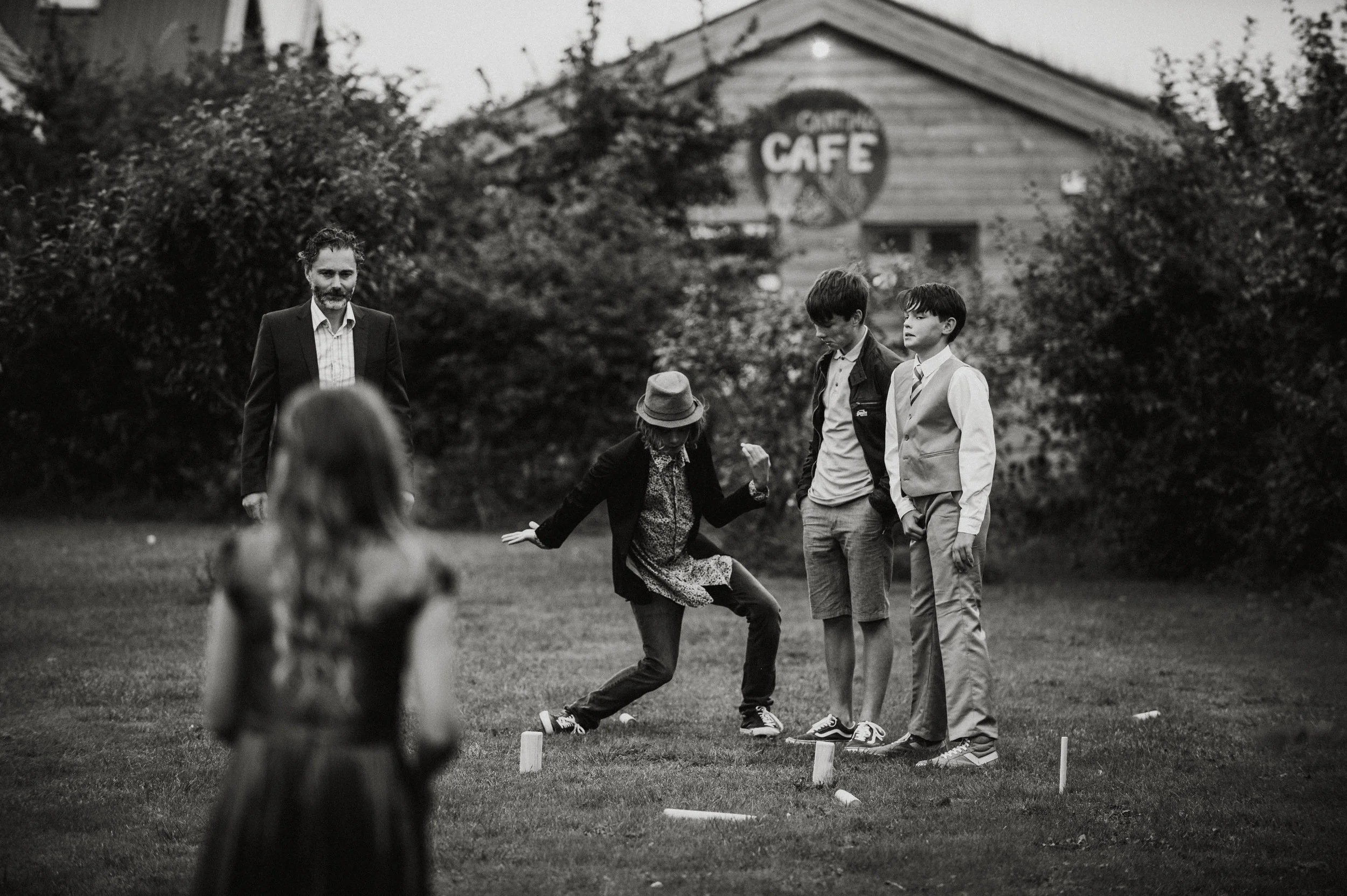 Wedding guests captured by award-winning documentary style Cornwall wedding photographer Mark Shaw Photography.