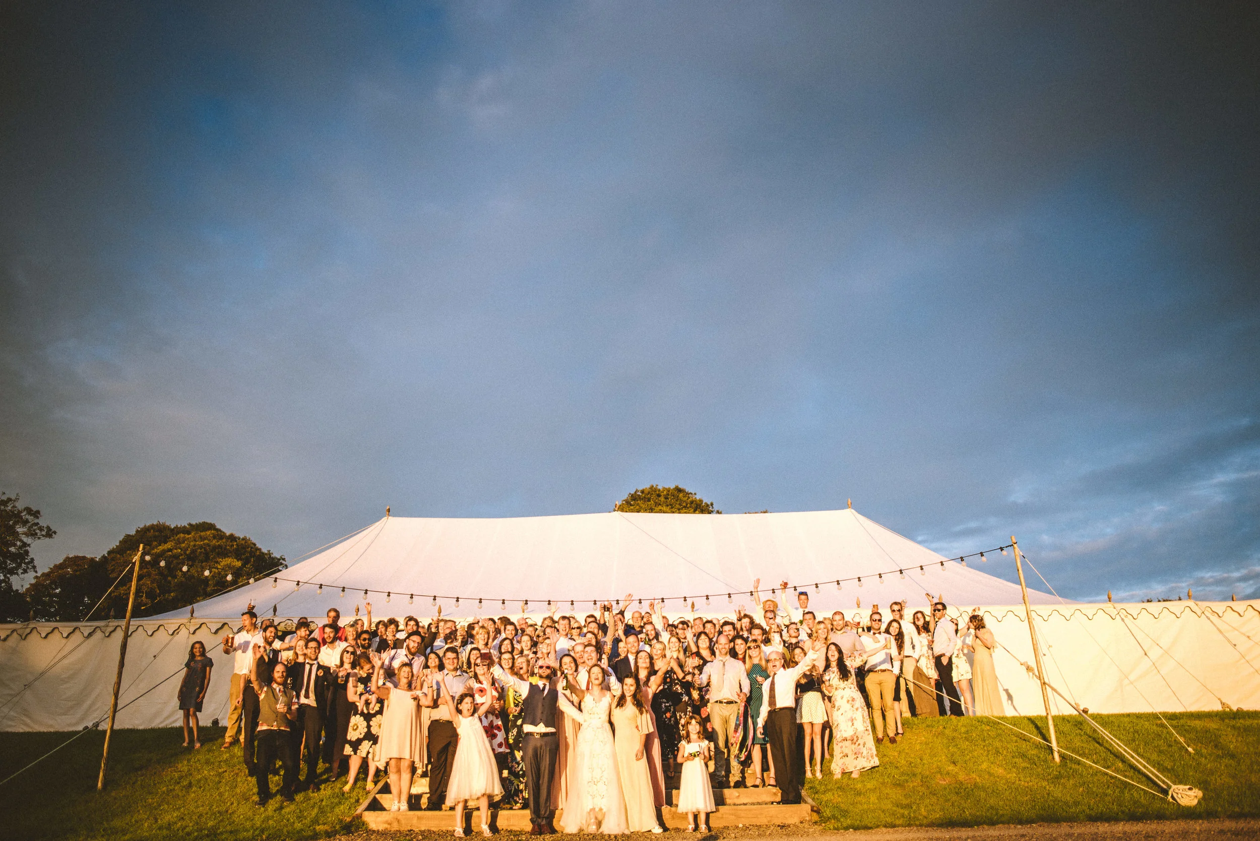 Guests at wedding at Pencarrow House in Cornwall captured by Cornwall wedding photographer Mark Shaw Photography