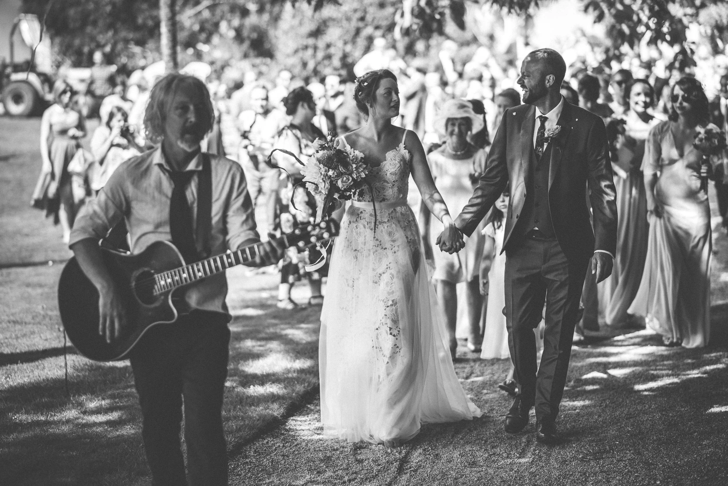Outdoor ceremony at Pencarrow House captured by award-winning Cornwall wedding photographer Mark Shaw.
