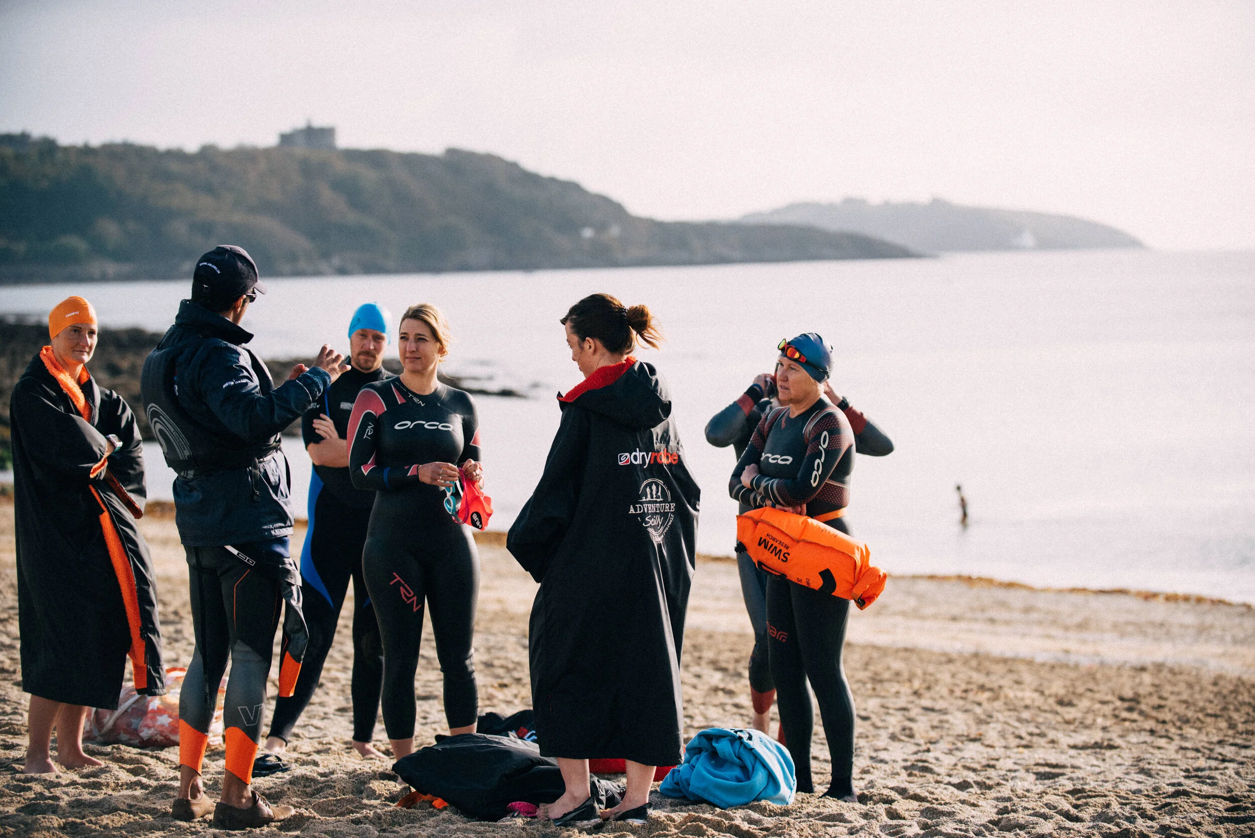 Swimmers captured by commercial lifestyle photographer in Cornwall, Mark Shaw Photography. 