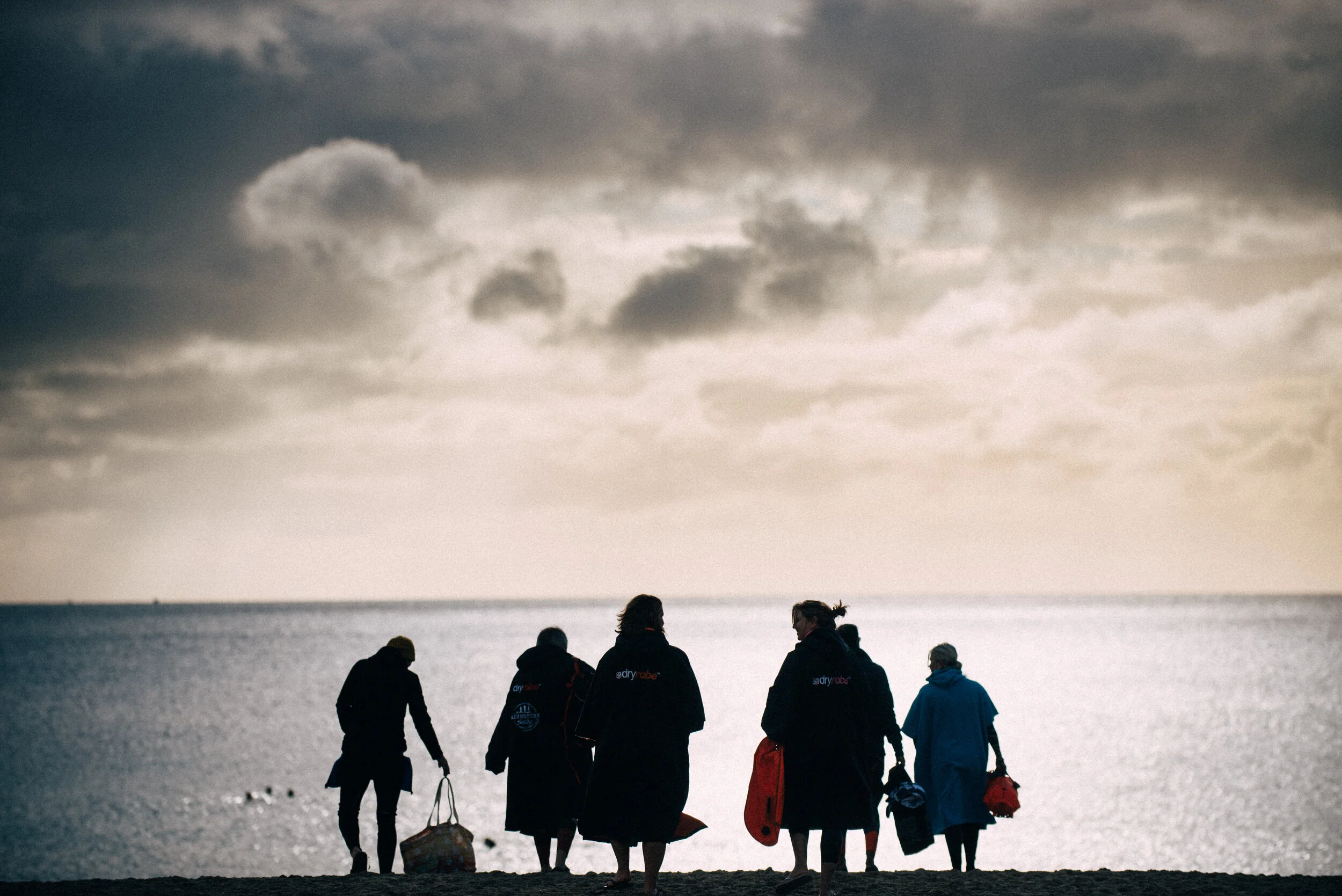 Swimmers in Falmouth for commercial lifestyle photography shoot for St Michael's Resort