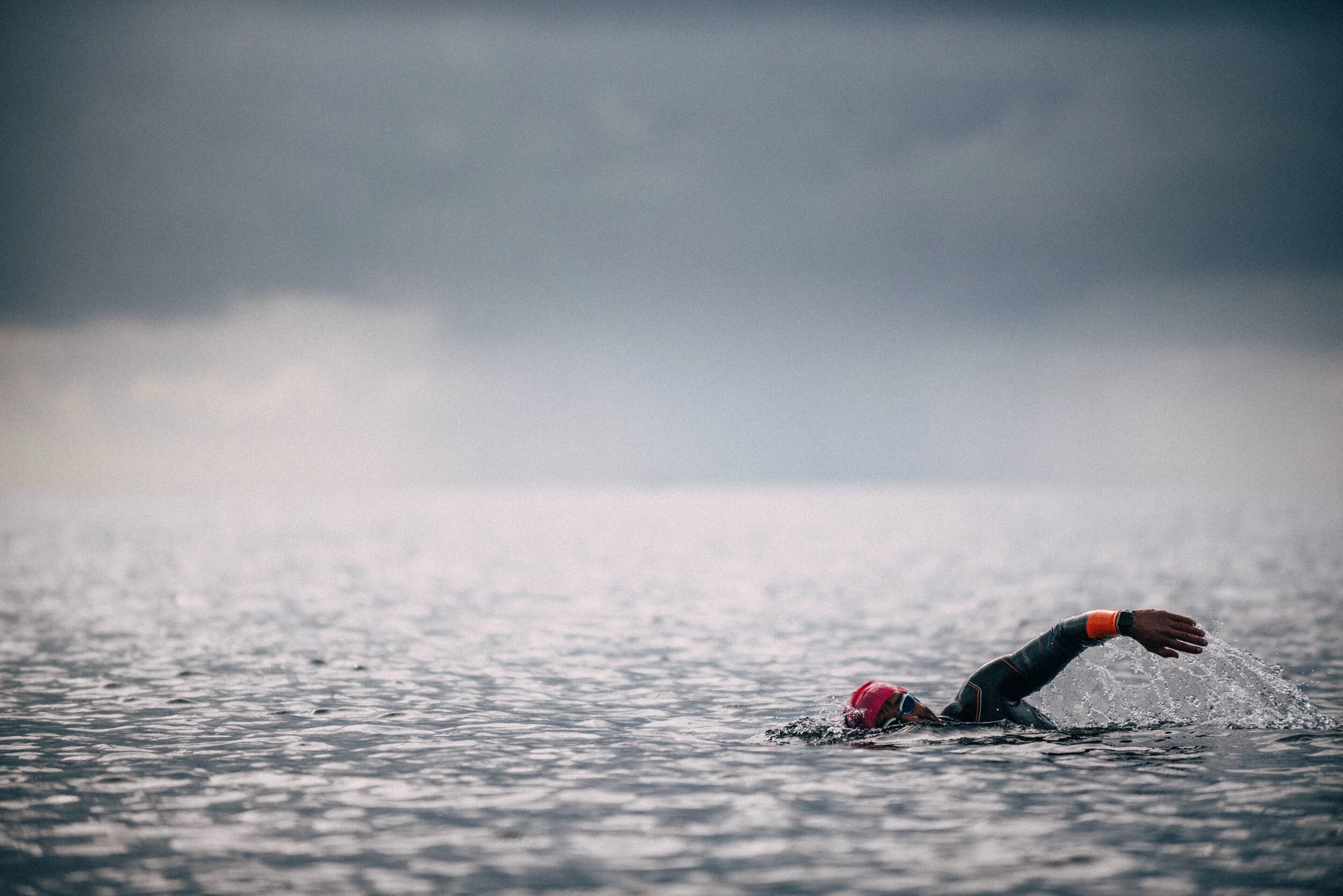 Swimmers in Falmouth for commercial lifestyle photography shoot for St Michael's Resort