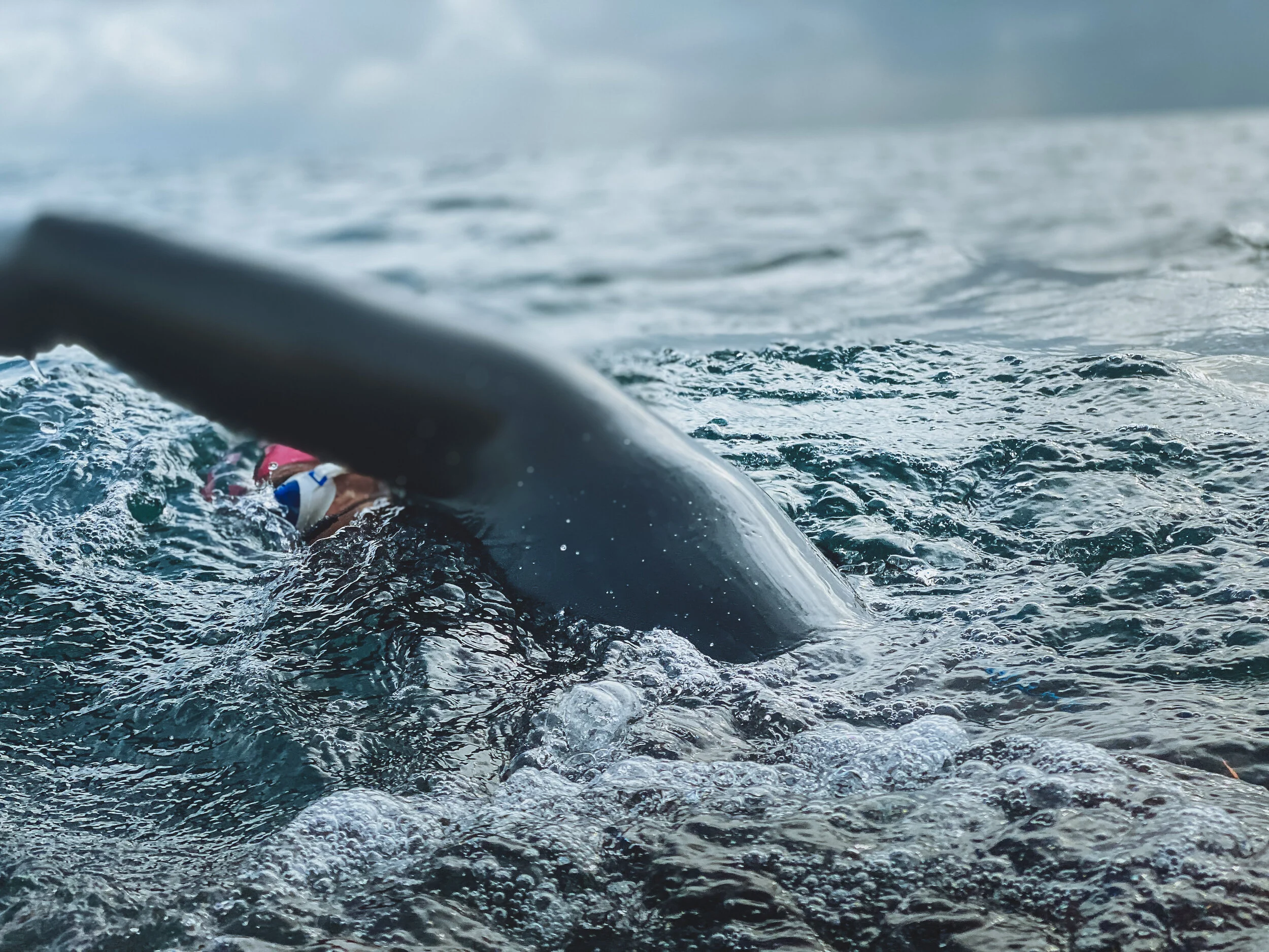 Swimmers in Falmouth for commercial lifestyle photography shoot for St Michael's Resort