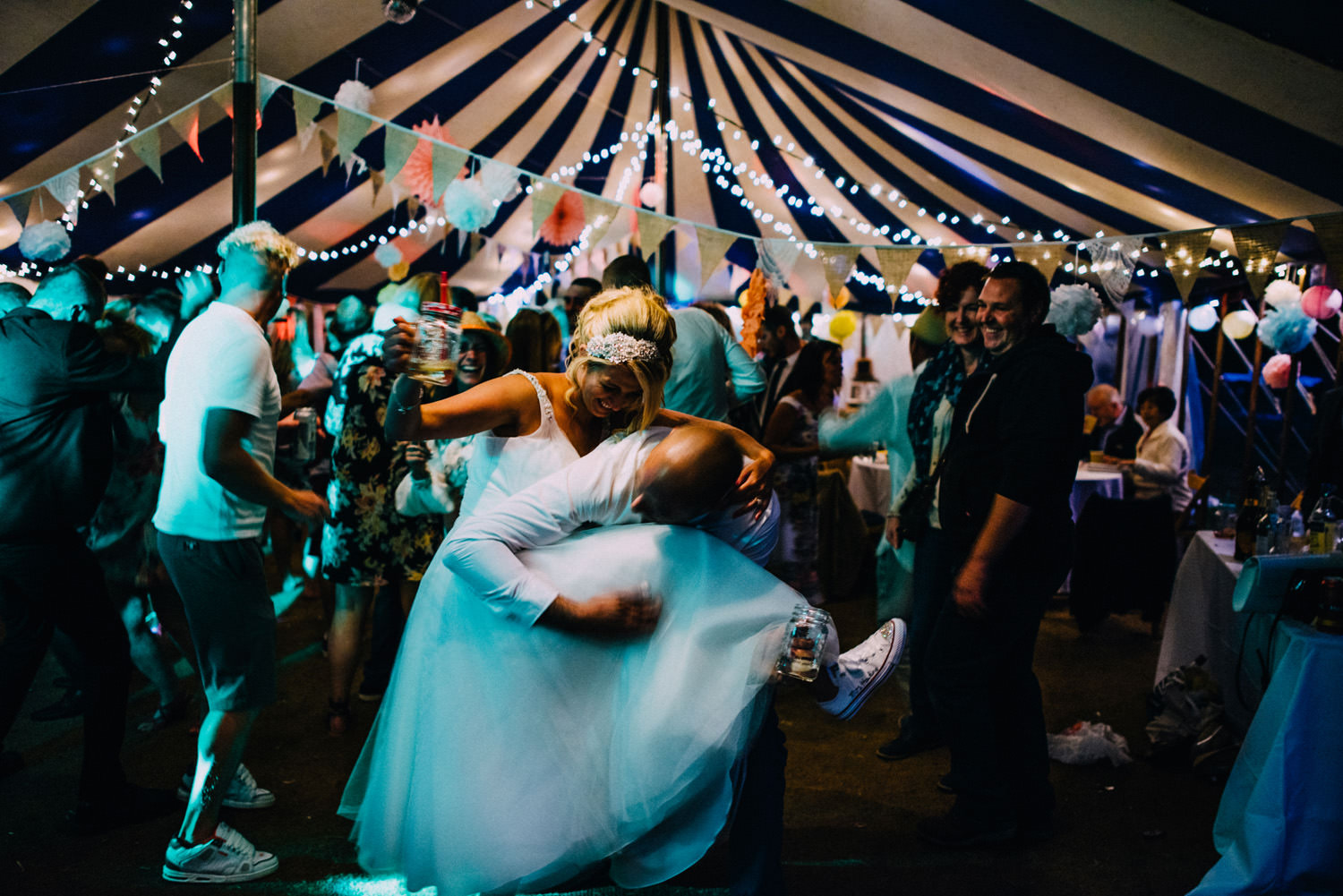 Festival Style Wedding Near St Ives, Cornwall