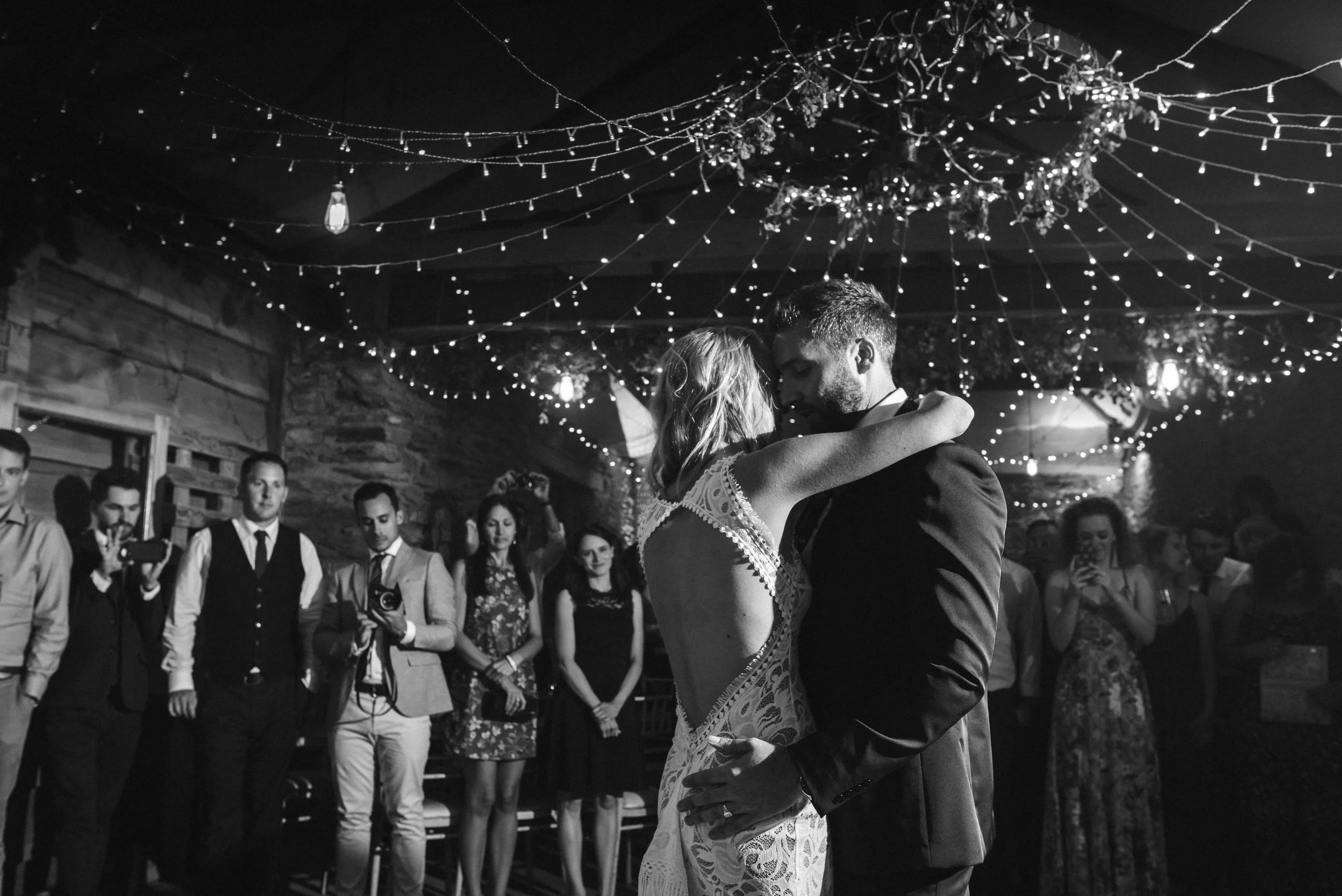 First dance at wedding in Cornwall captured by Cornwall wedding photographer Mark Shaw Photography