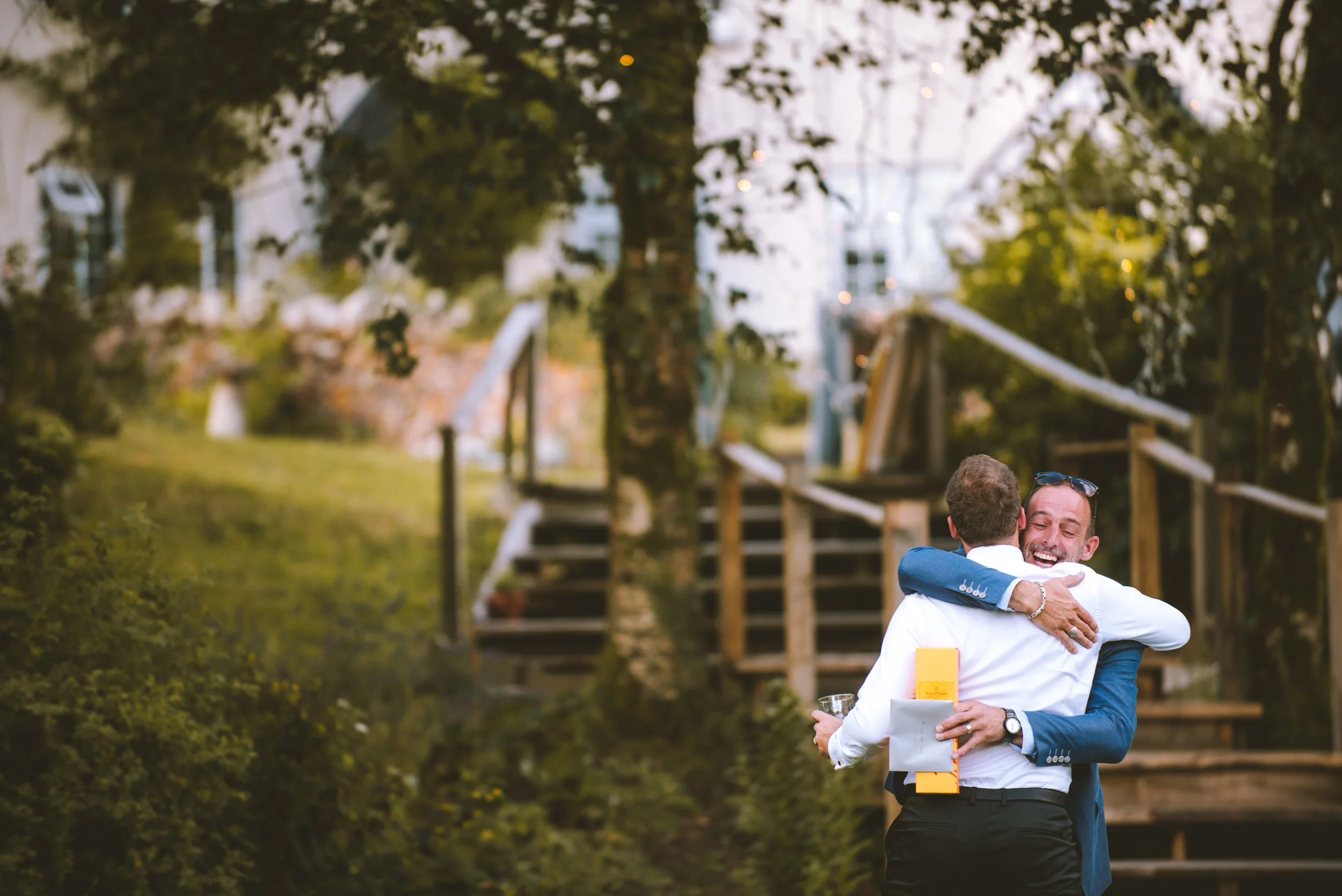 Guests at wedding in Cornwall by wedding photographer Mark Shaw Photography