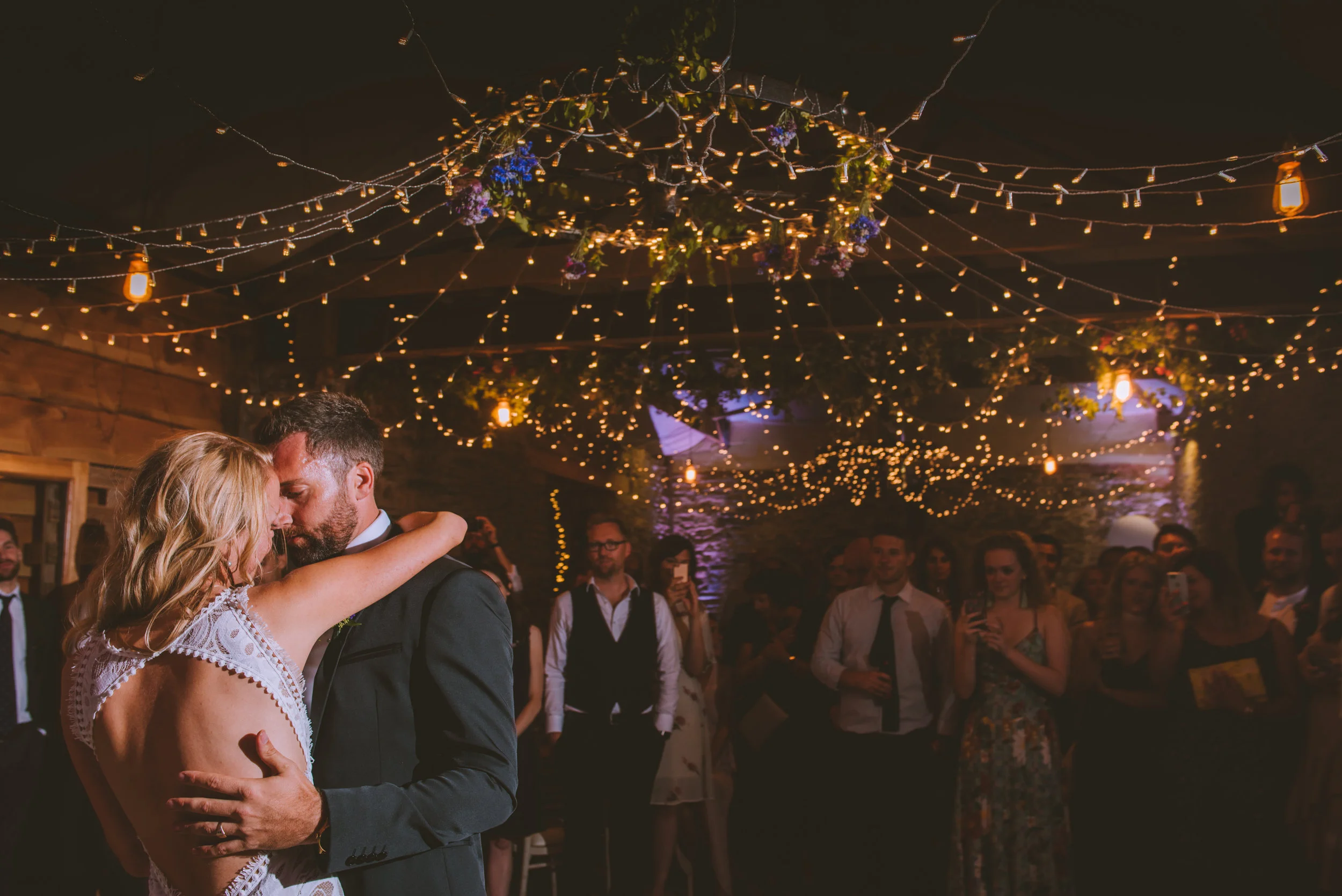 First dance at wedding in Cornwall captured by Cornwall wedding photographer Mark Shaw Photography