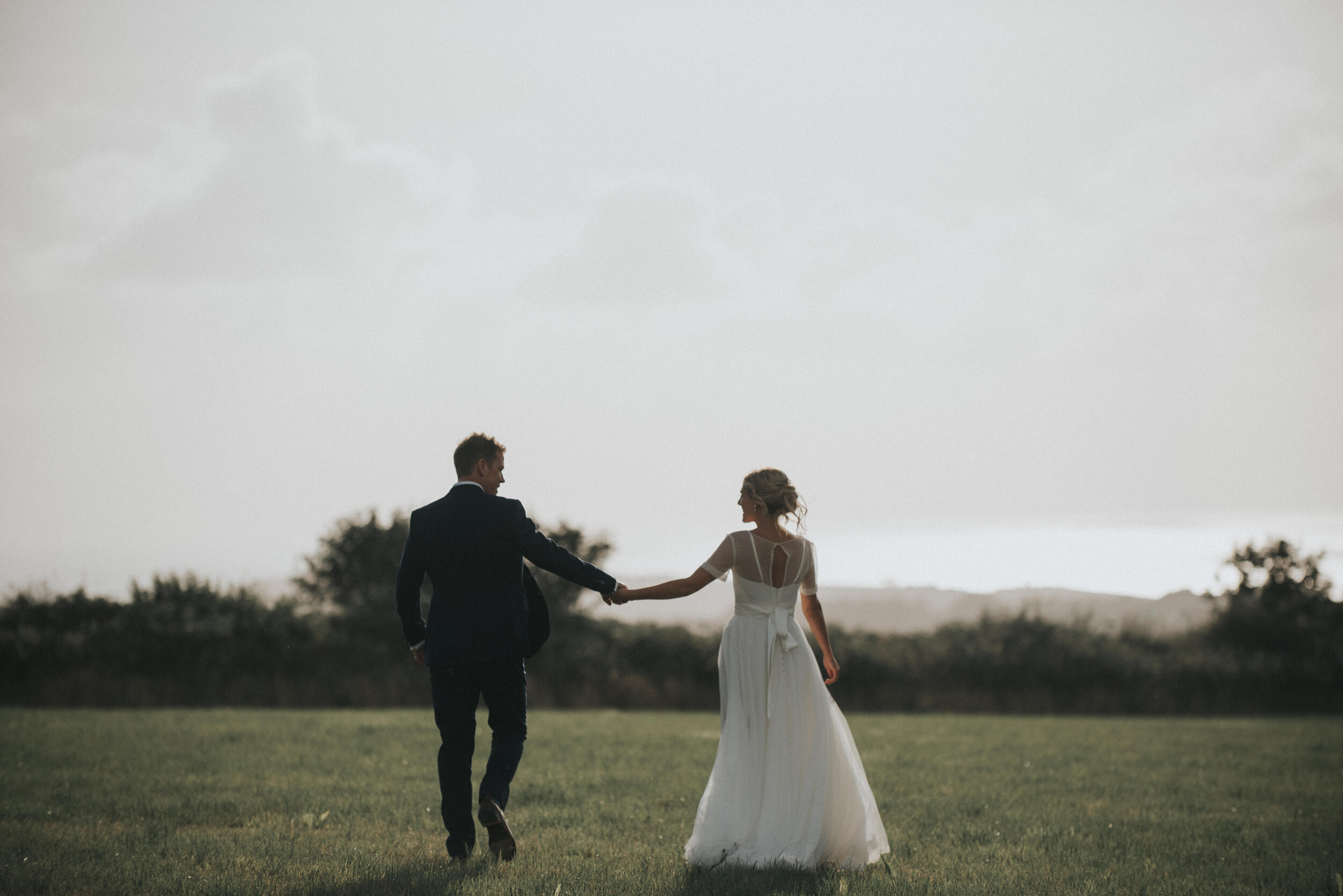 Bride and groom at Launcells Barton in Bude, captured by Cornwall wedding photographer Mark Shaw Photography