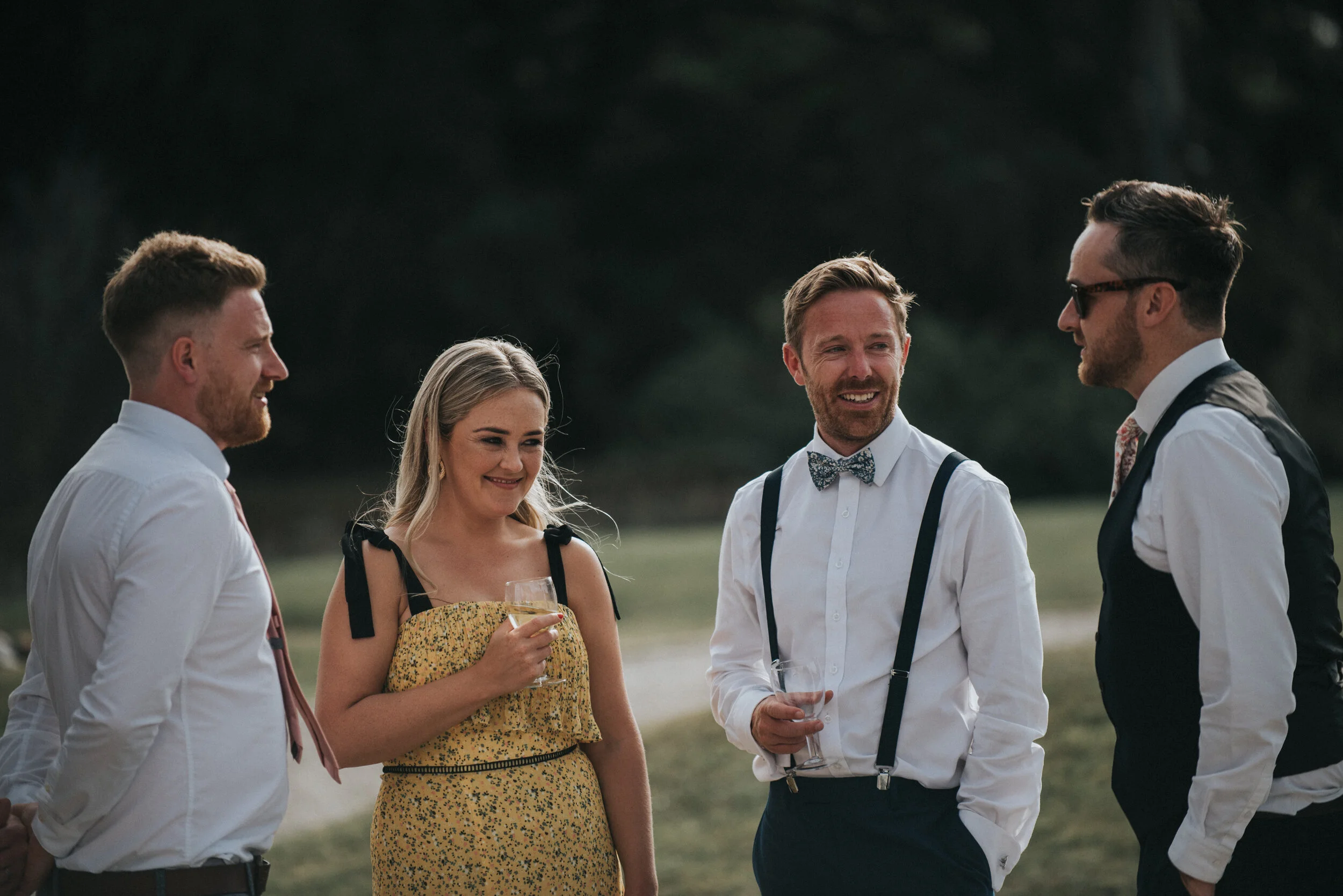 Guests at Launcells Barton in Bude, captured by Cornwall wedding photographer Mark Shaw Photography


