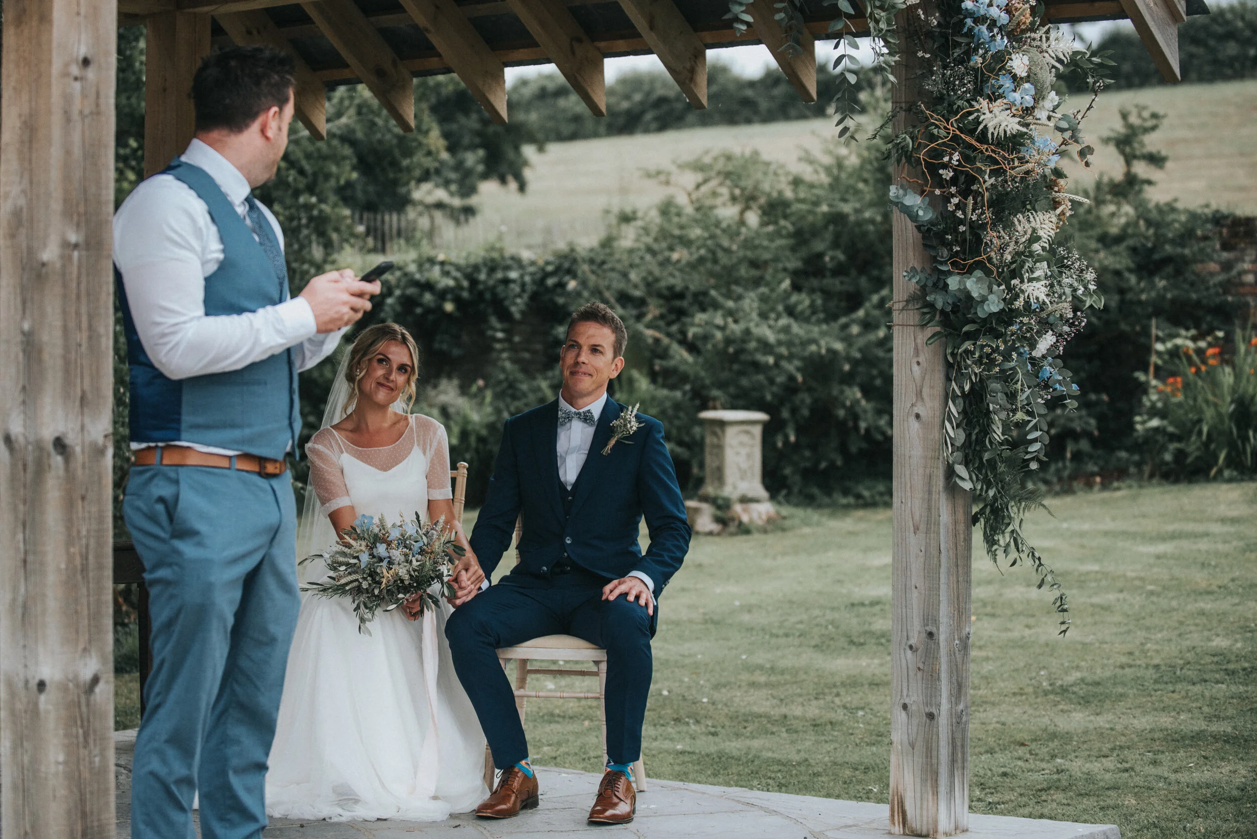 Wedding photography at Launcells Barton in Cornwall by wedding photographer Mark Shaw