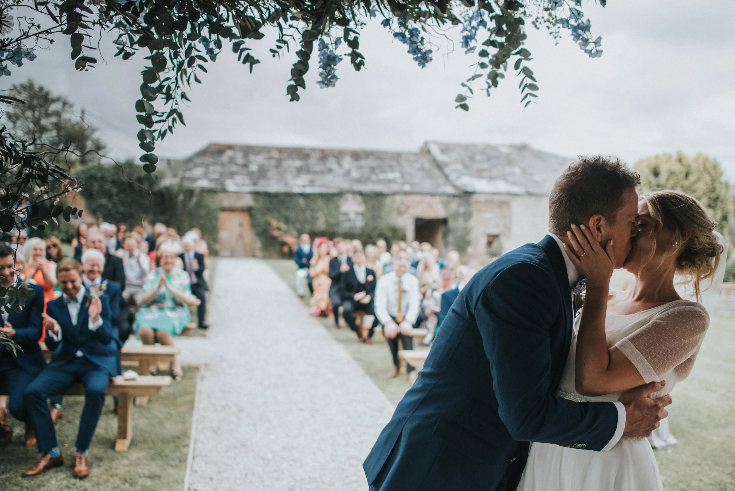 Wedding photography at Launcells Barton in Cornwall by wedding photographer Mark Shaw