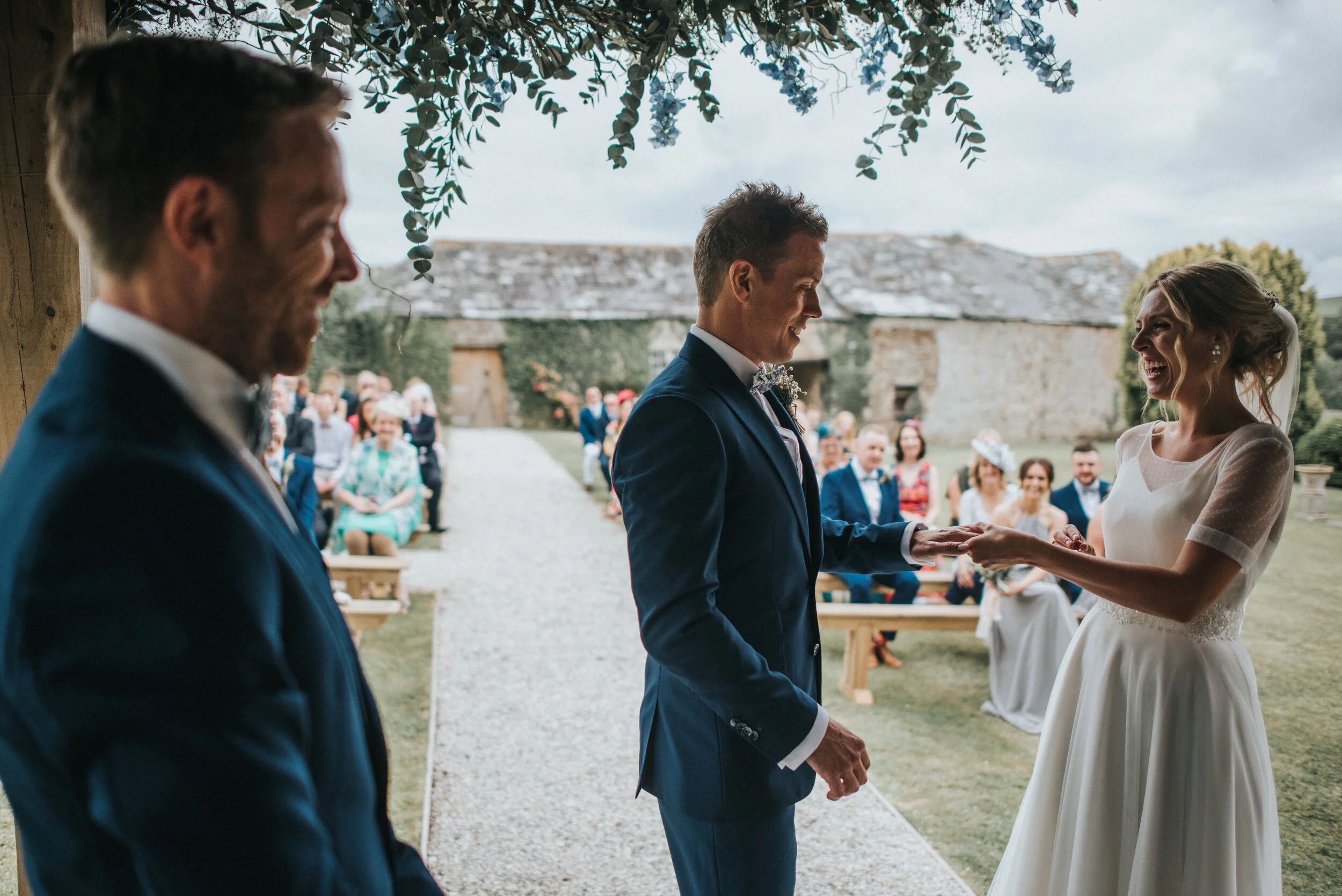 Wedding photography at Launcells Barton in Cornwall by wedding photographer Mark Shaw