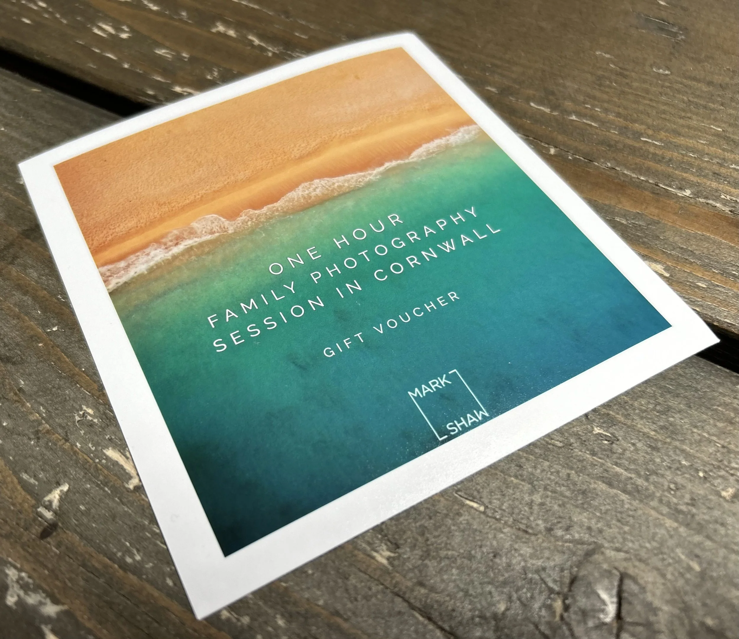 Family photography in Cornwall gift voucher