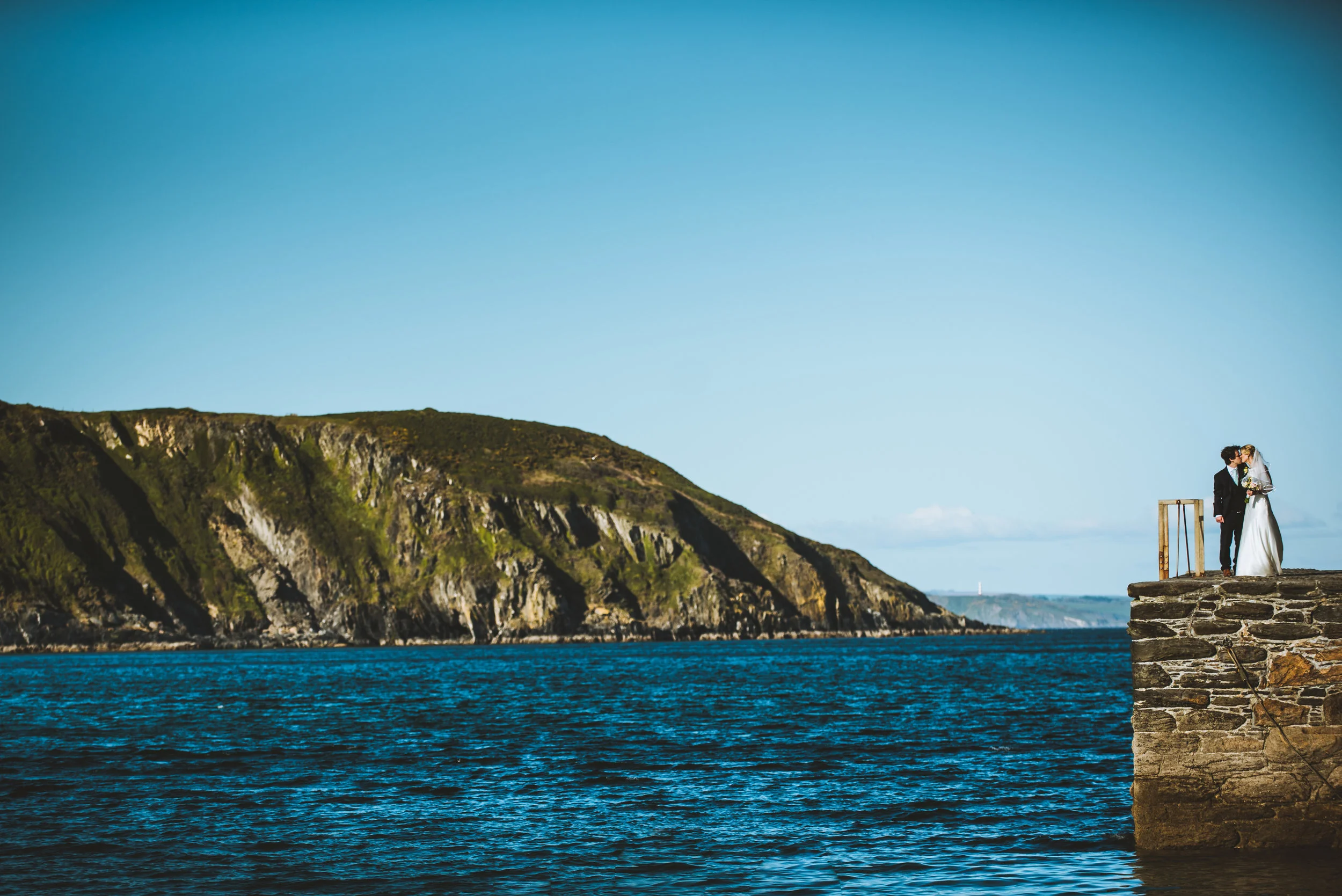 Mevagissey wedding captured by Cornwall wedding photographer Mark Shaw Photography 