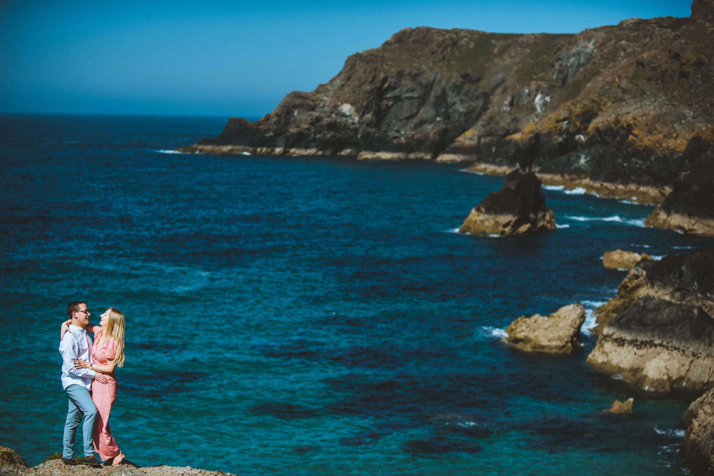 Pre wedding shoot captured by award-winning documentary style Cornwall wedding photographer Mark Shaw Photography.