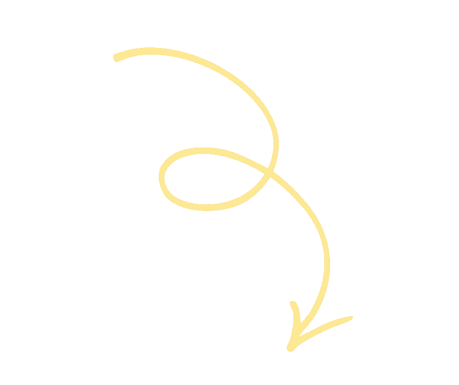 Yellow background with a light yellow, hand-drawn arrow looping and curving downward.