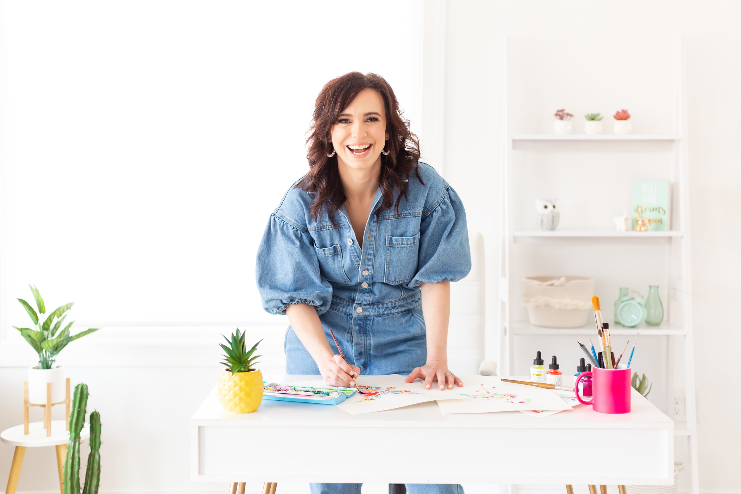 Watercolor Artist Branding Shoot | Amanda Klein Co. | Audrey Creative