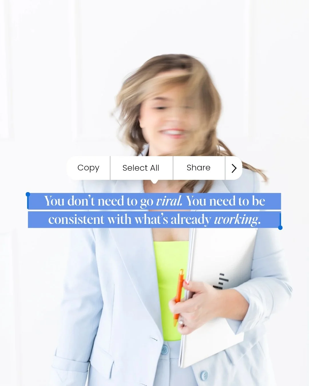 Here's the truth nobody wants to hear.

Your business doesn't need a viral moment. It needs you to keep doing what's already working.

That post that got saved 12 times? Make more like it.
That reel that brought in a DM? Lean into that style.
That ca