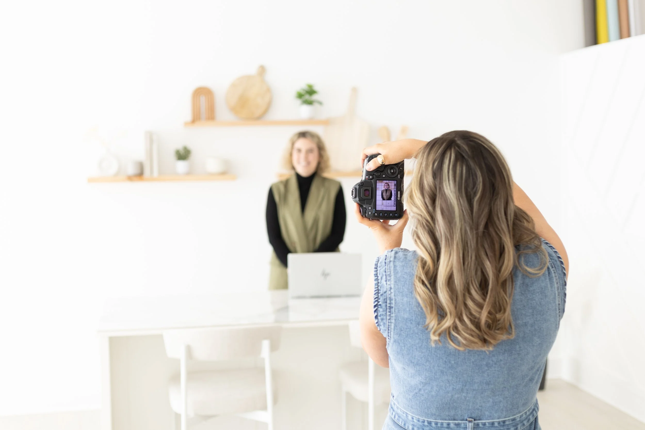 Audrey Creative photographing client during brand session in Birmingham Alabama
