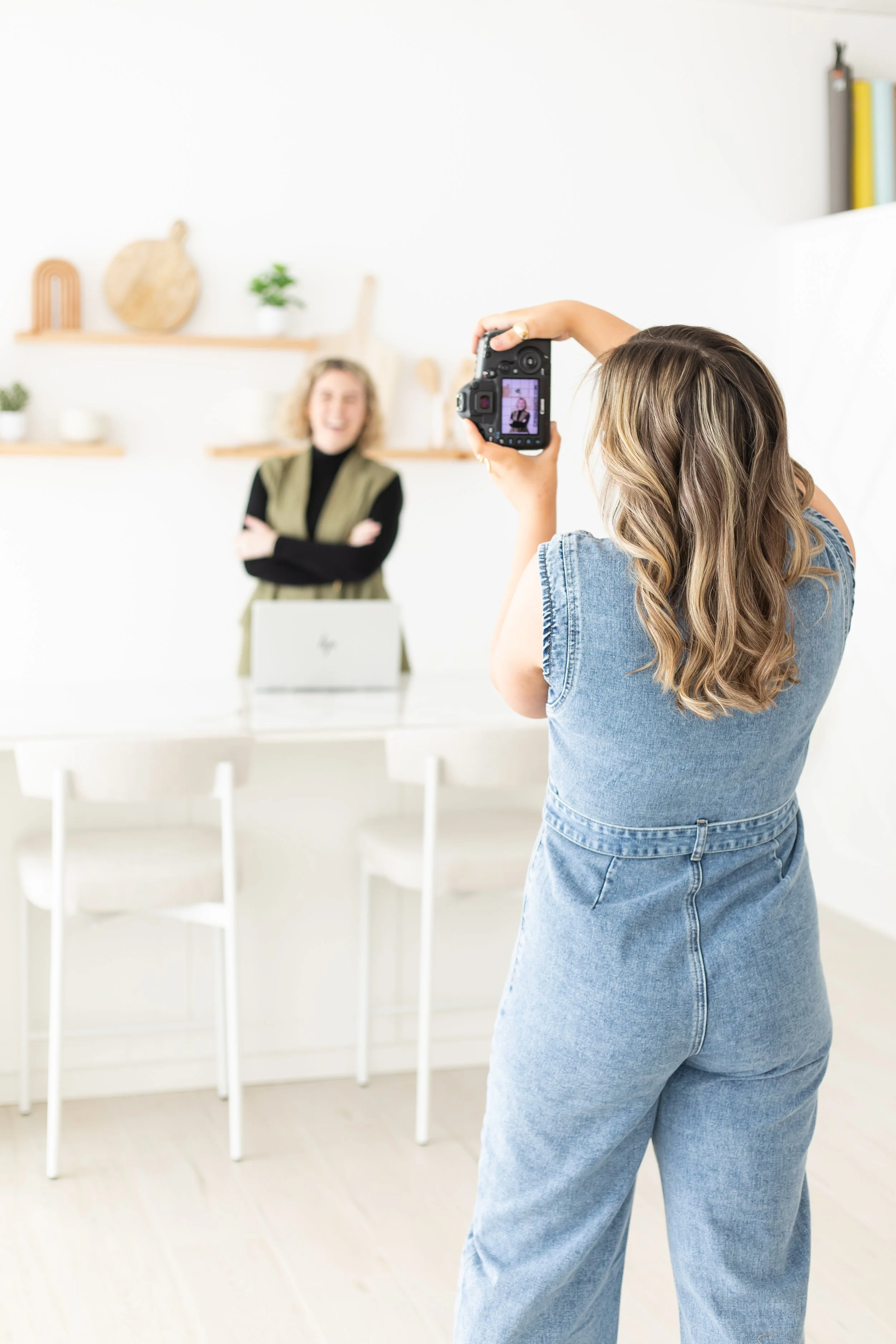 Audrey Creative photographing client during brand session in Birmingham Alabama