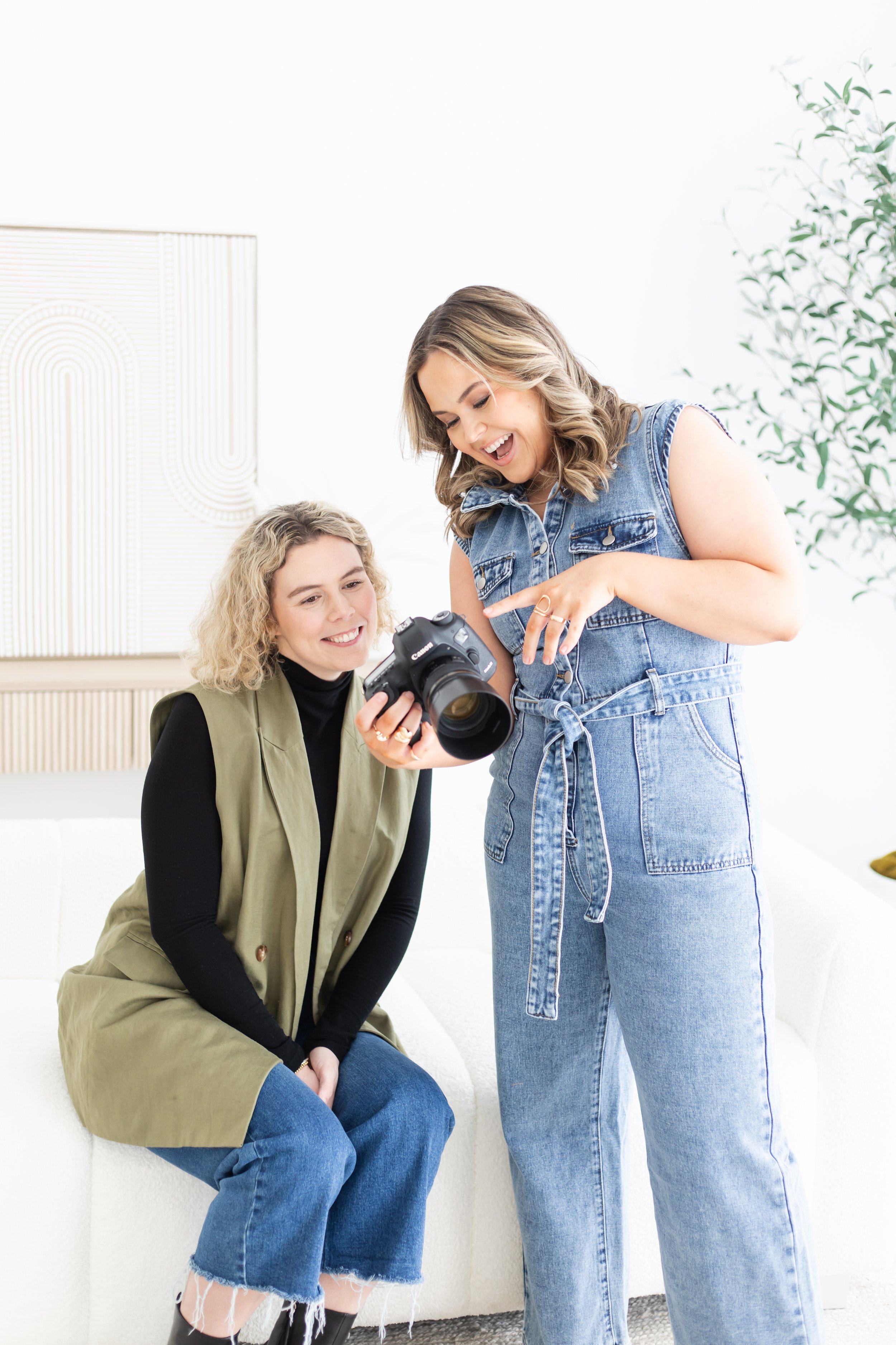 Audrey Creative photographing client during brand session in Birmingham Alabama