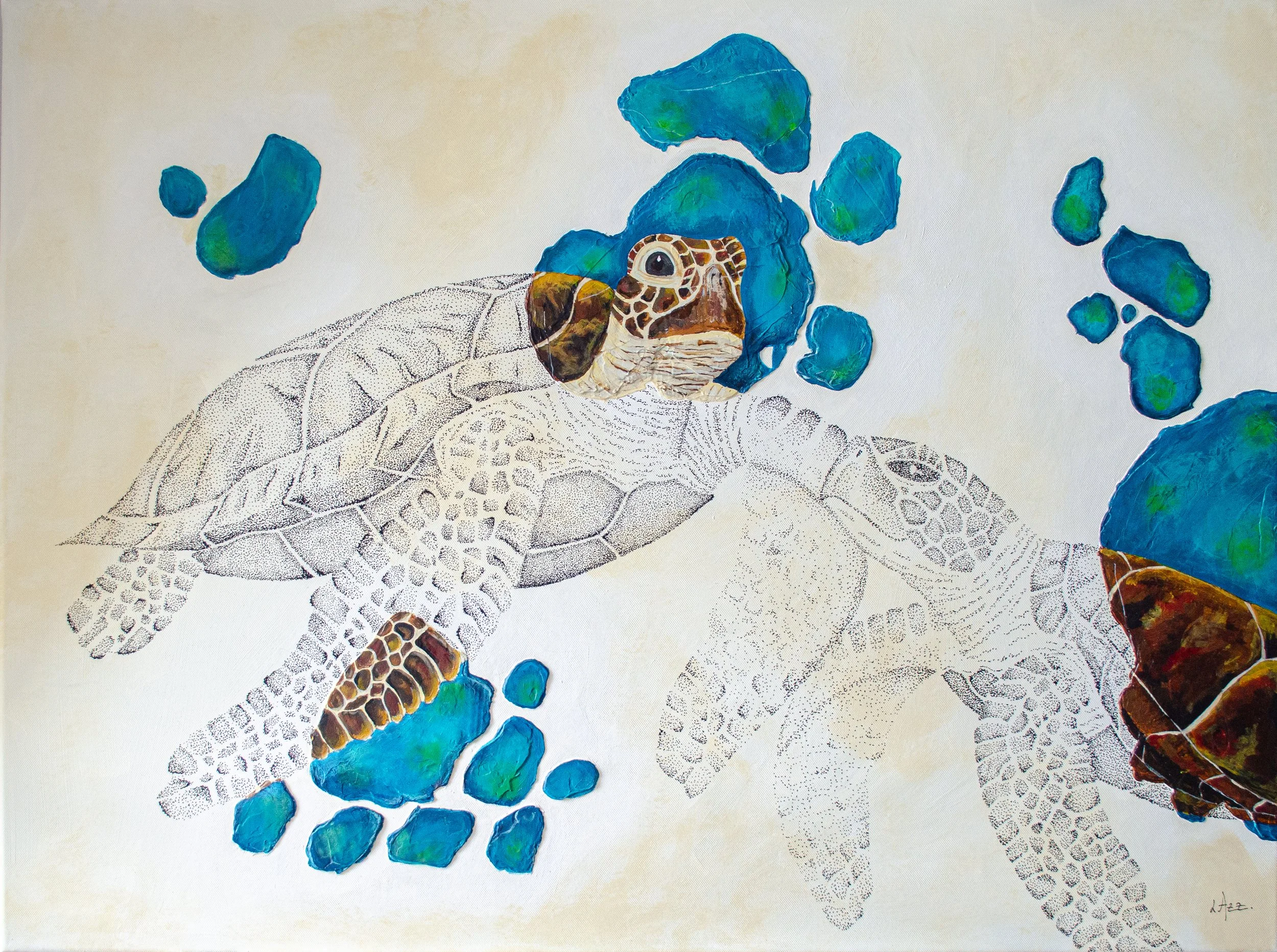  
 Thalassa et Thalie 
 2026, 60 x 80 cm 
  Acrylique sur toile  
 Vendu 
 