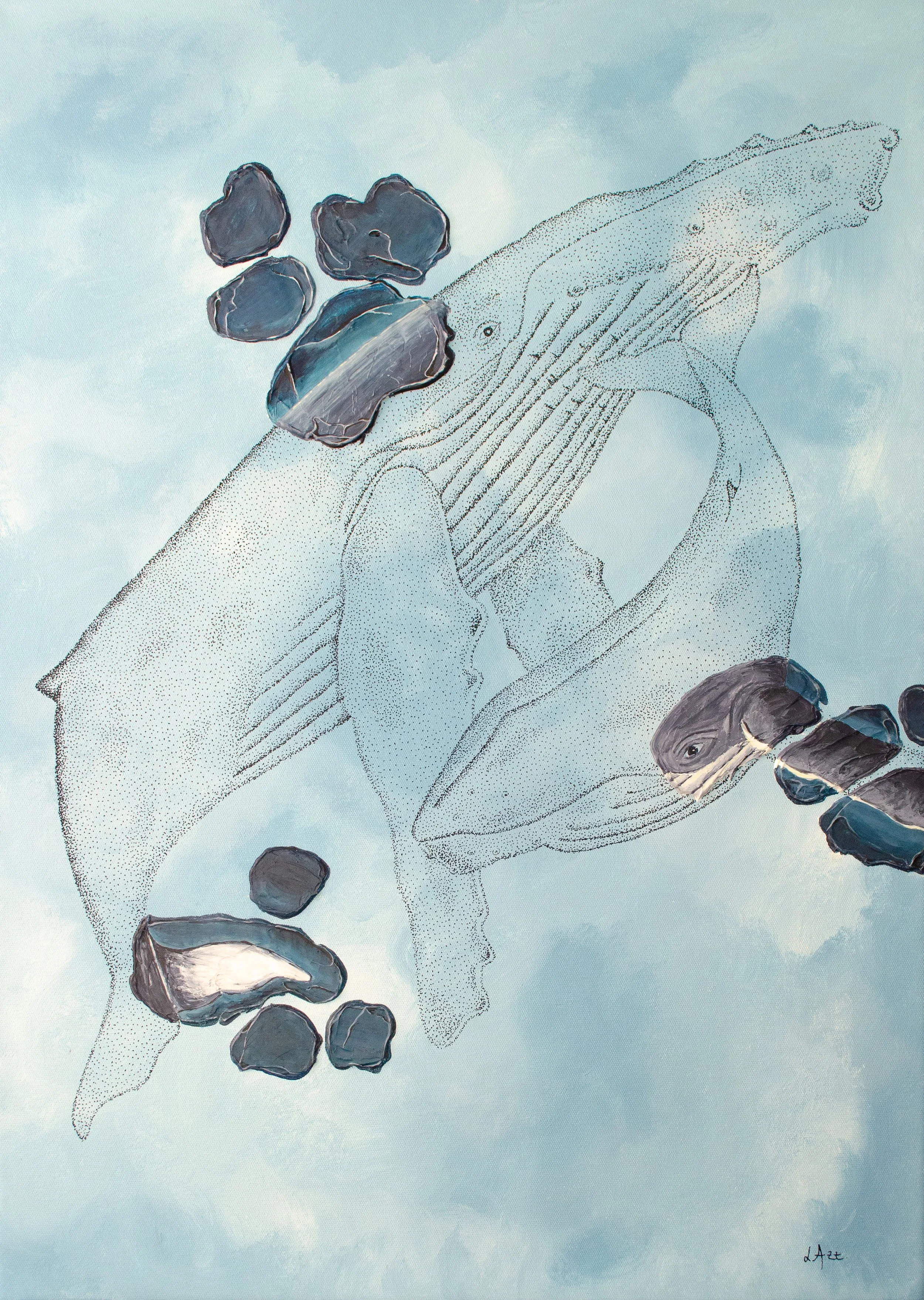  
 Thalassa et Thalie 
 2026, 70 x 50 cm 
  Acrylique sur toile  
 Disponible 
 
