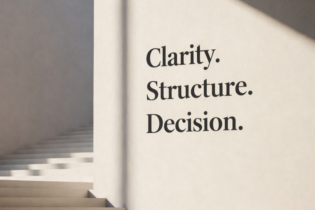 Vision, structure, décision, clarté, visibilité