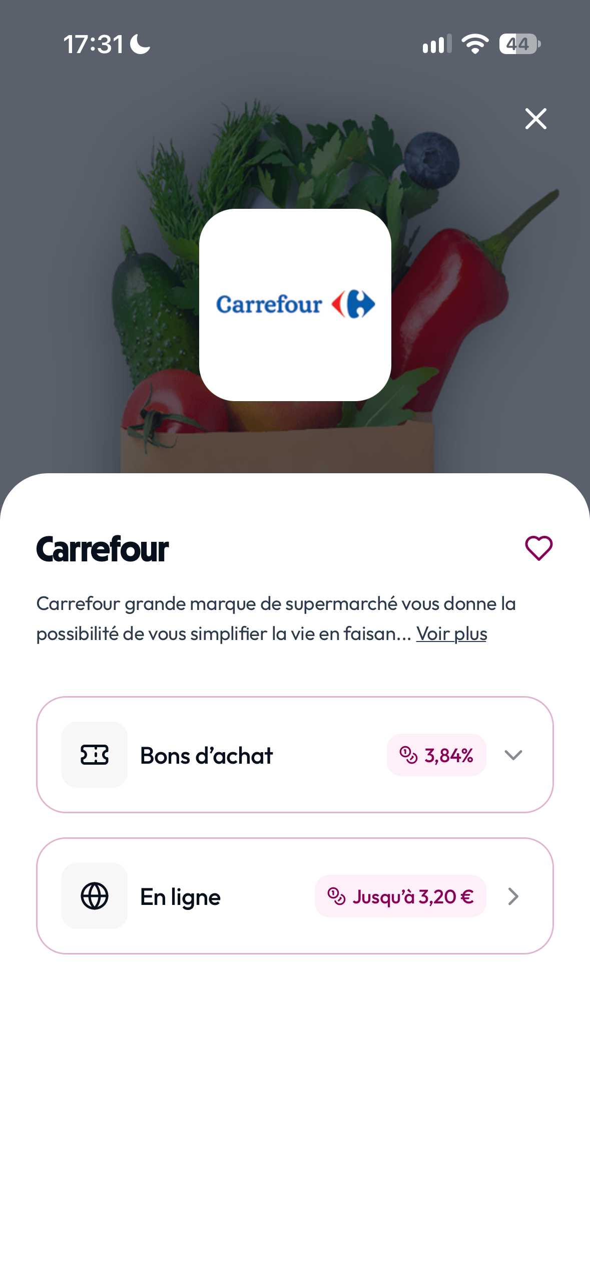 screenshot cashback web