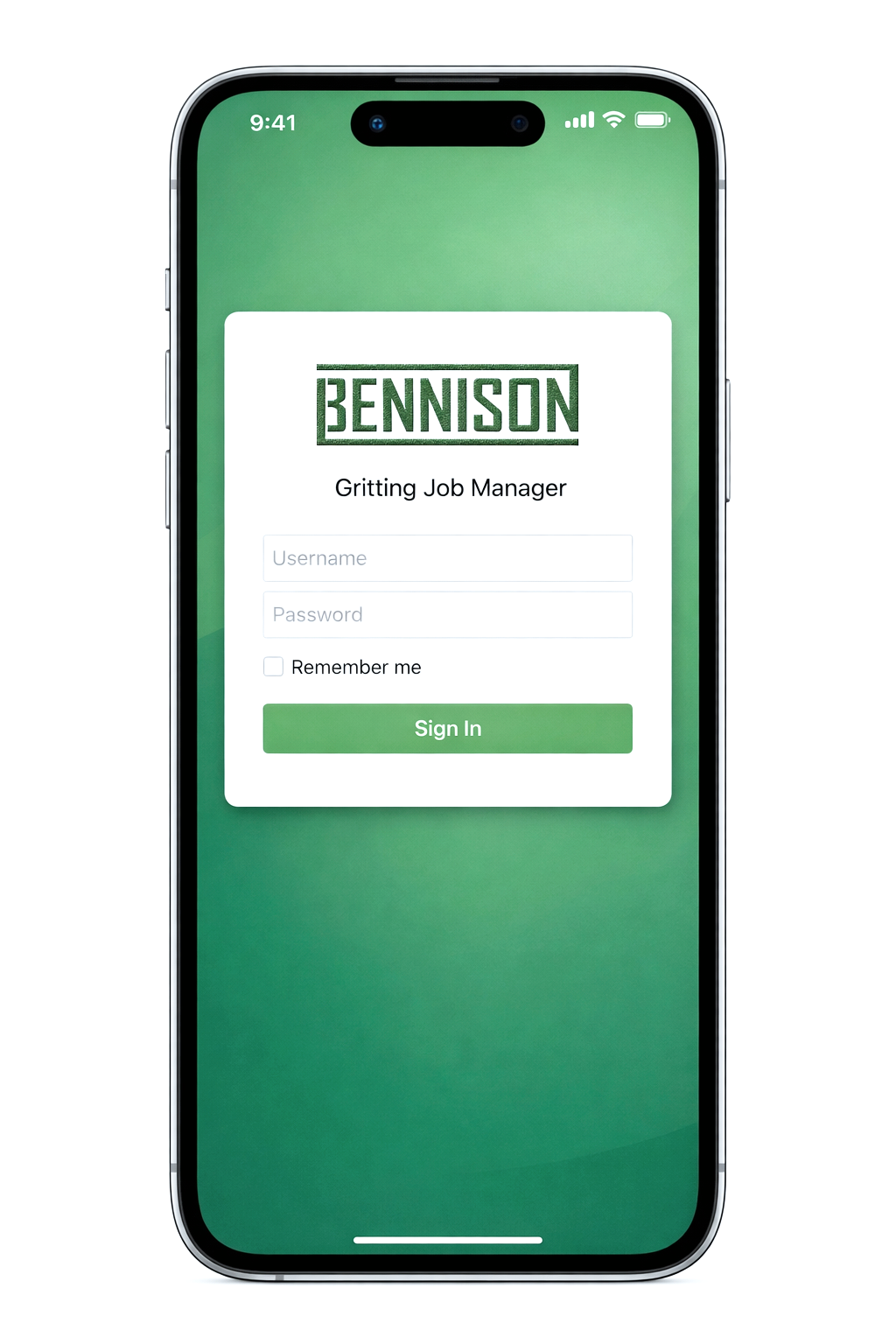 Login screen for our new app so show customers gps tracking information of our visit in Harrogate, York, Northallerton, Durham and Sunderland.